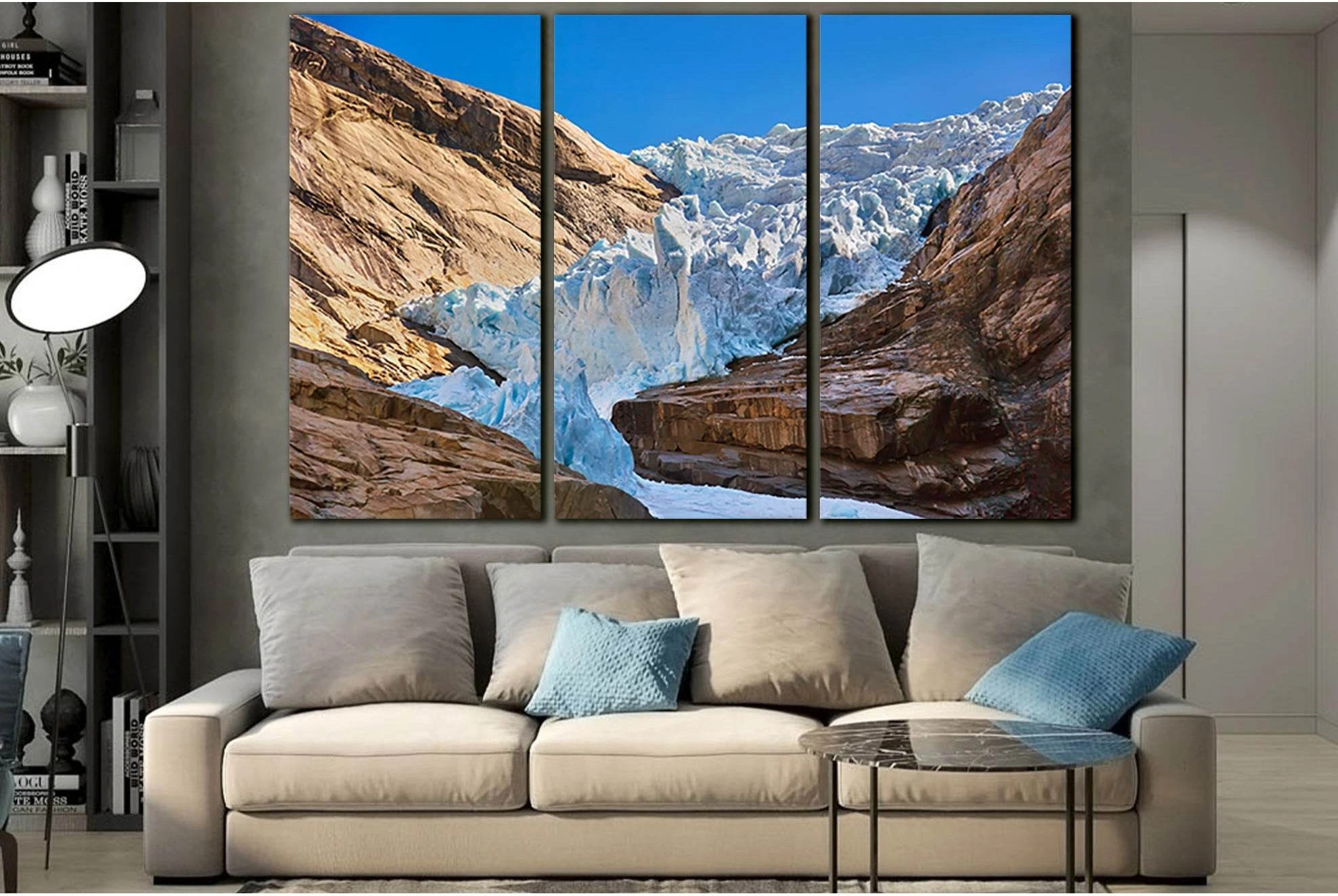 Briksdal Glacier Norway №SL1353 Ready to Hang Canvas Print - Zellart Canvas Prints 0new, ALL_Products, Glacials
