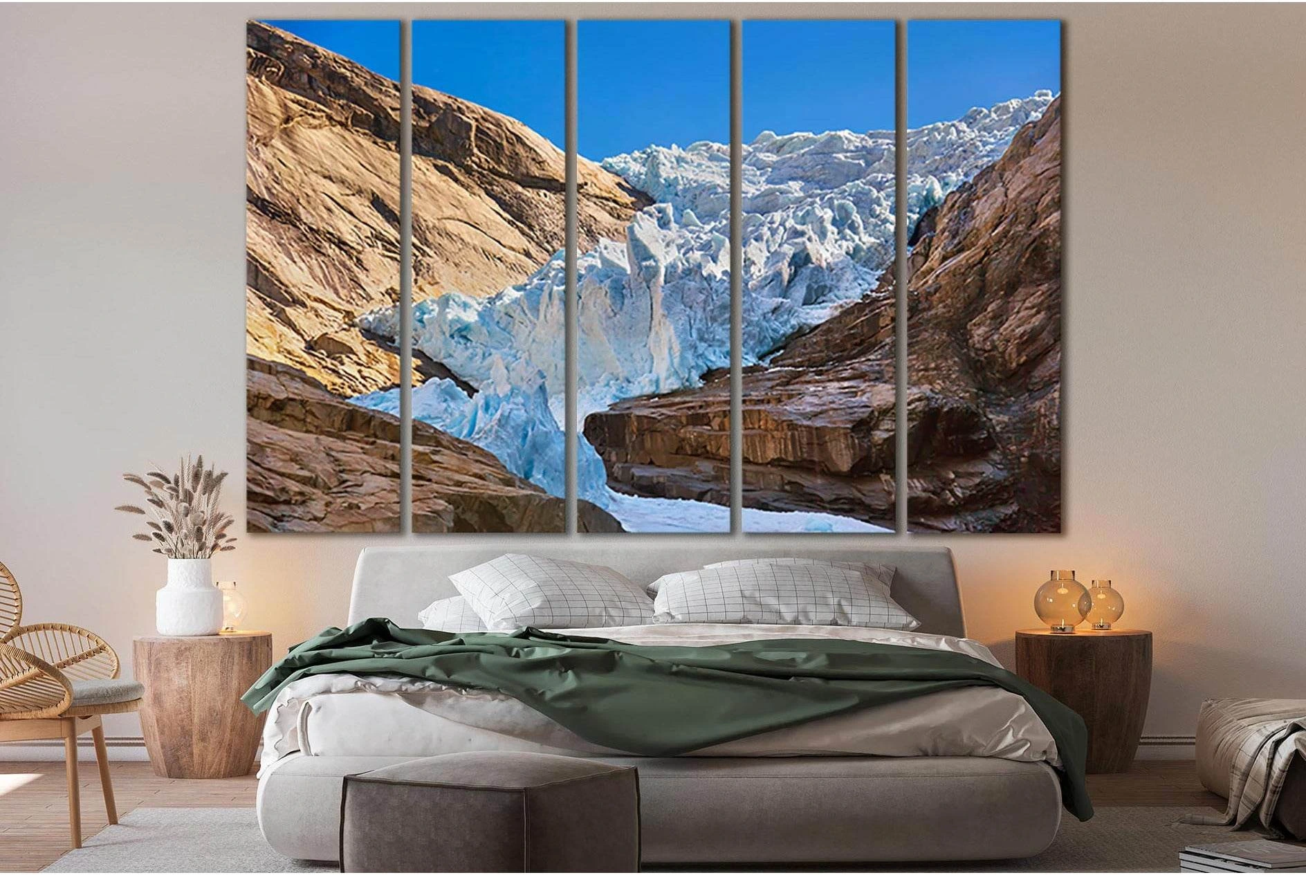 Briksdal Glacier Norway №SL1353 Ready to Hang Canvas Print - Zellart Canvas Prints 0new, ALL_Products, Glacials