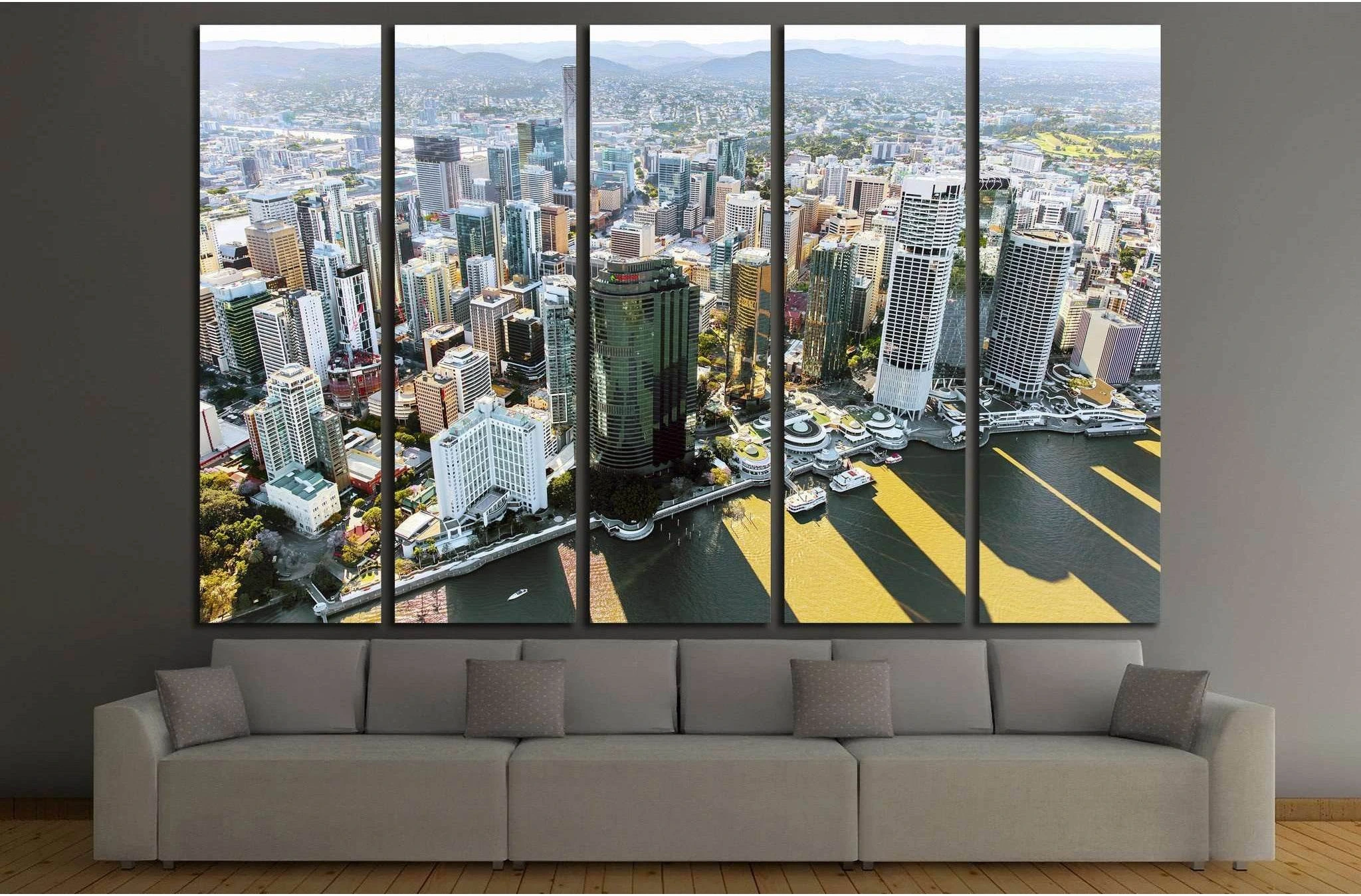 BRISBANE, AUSTRALIA №1734 Ready to Hang Canvas Print - Zellart Canvas Prints ALL_Products, s-1734