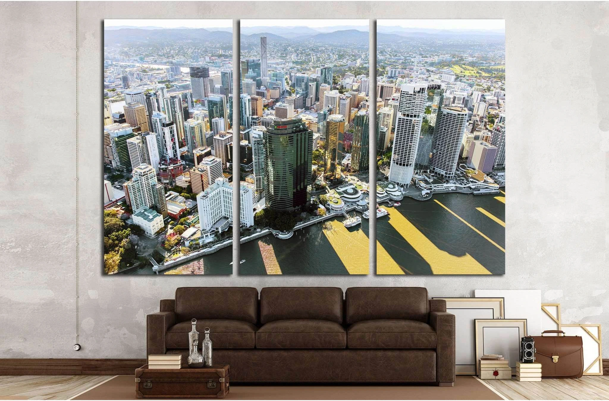 BRISBANE, AUSTRALIA №1734 Ready to Hang Canvas Print - Zellart Canvas Prints ALL_Products, s-1734