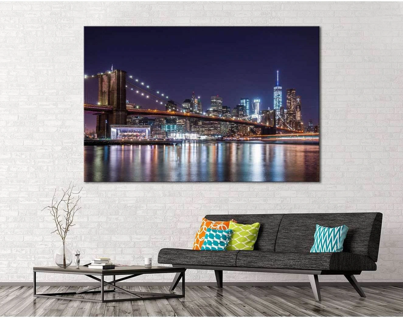 Brooklyn Bridge №120 Ready to Hang Canvas Print - Zellart Canvas Prints 0_NY_ART, ALL_Products, wd-120