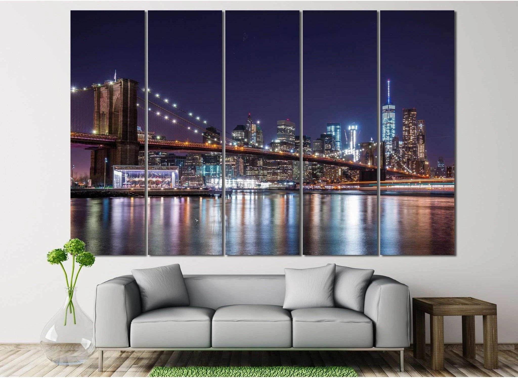 Brooklyn Bridge №120 Ready to Hang Canvas Print - Zellart Canvas Prints 0_NY_ART, ALL_Products, wd-120