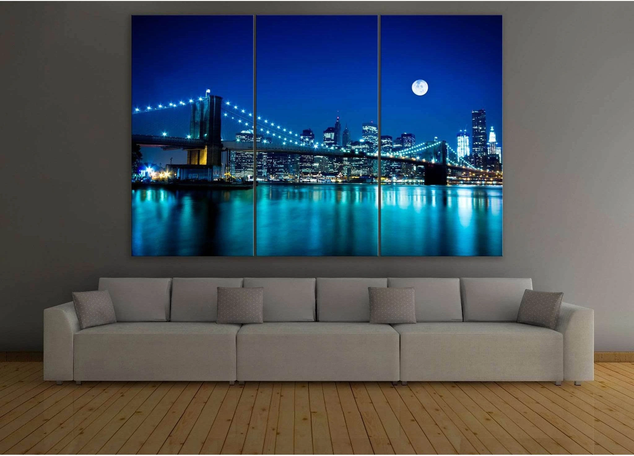Brooklyn Bridge №121 Ready to Hang Canvas Print - Zellart Canvas Prints 0_NY_ART, ALL_Products, wd-121