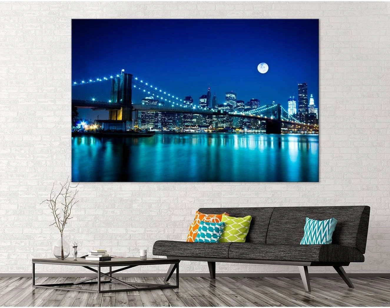 Brooklyn Bridge №121 Ready to Hang Canvas Print - Zellart Canvas Prints 0_NY_ART, ALL_Products, wd-121