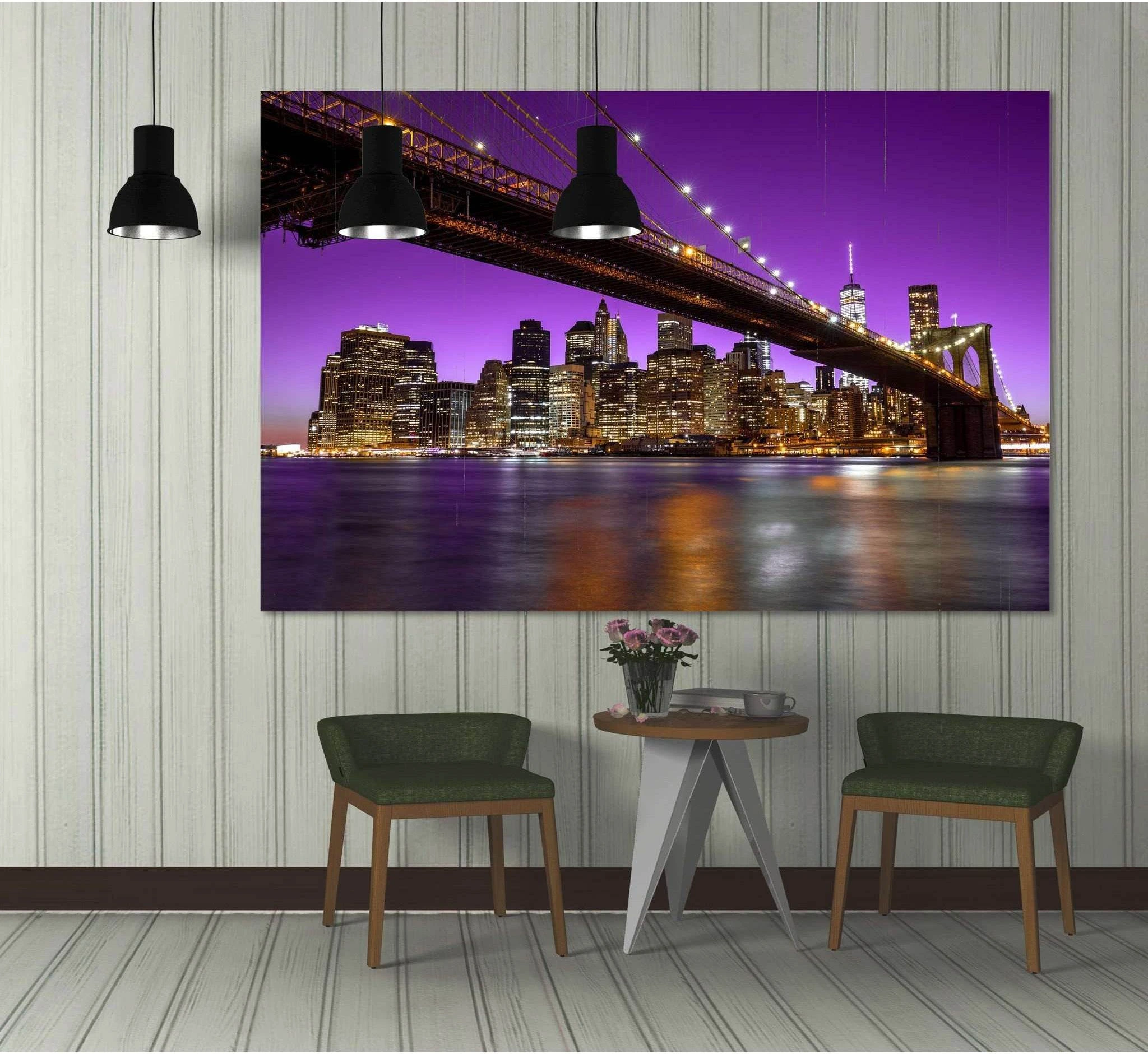 Brooklyn Bridge №3016 Ready to Hang Canvas Print - Zellart Canvas Prints 0_NY_ART, ALL_Products, z-3016