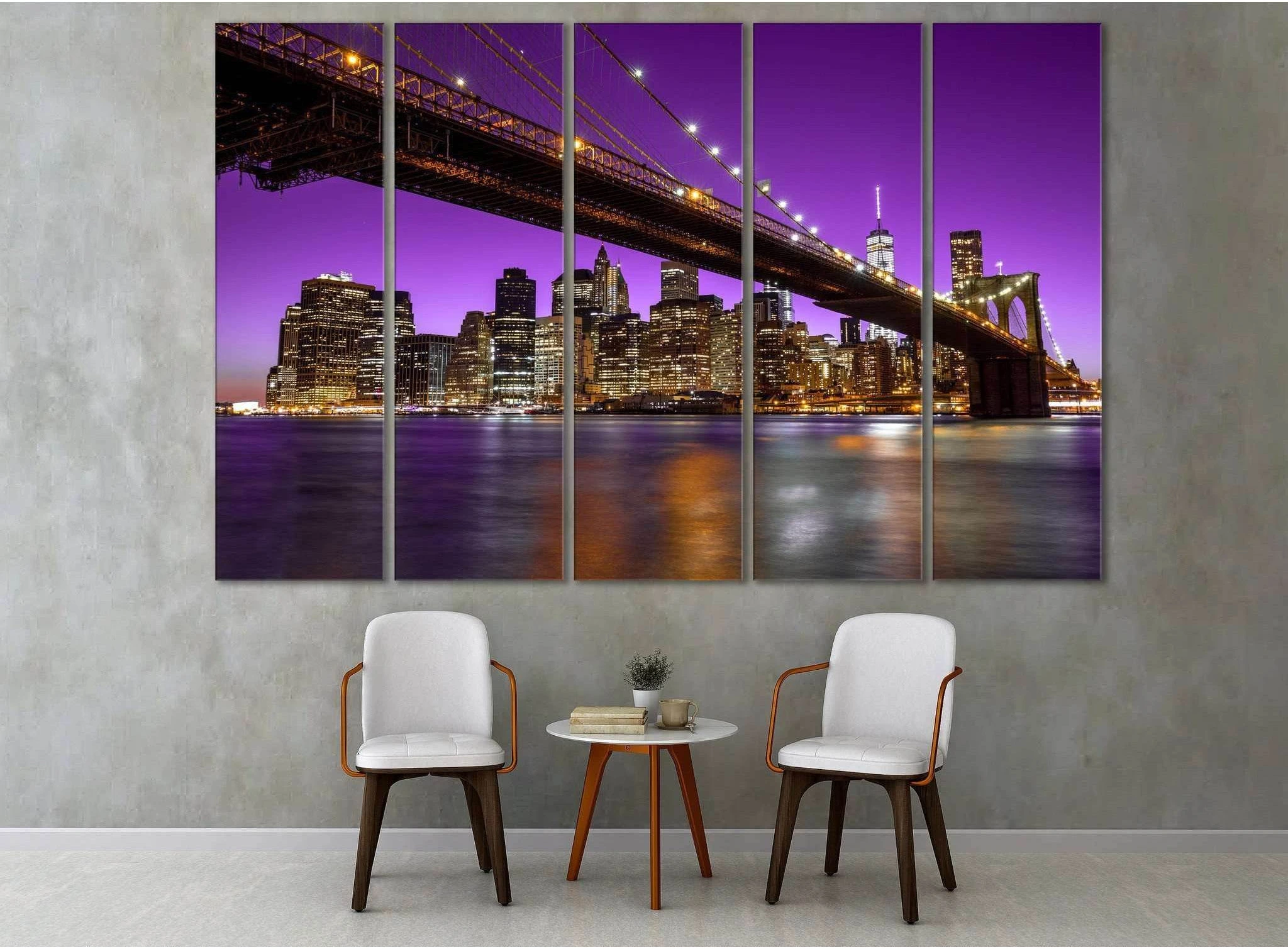 Brooklyn Bridge №3016 Ready to Hang Canvas Print - Zellart Canvas Prints 0_NY_ART, ALL_Products, z-3016