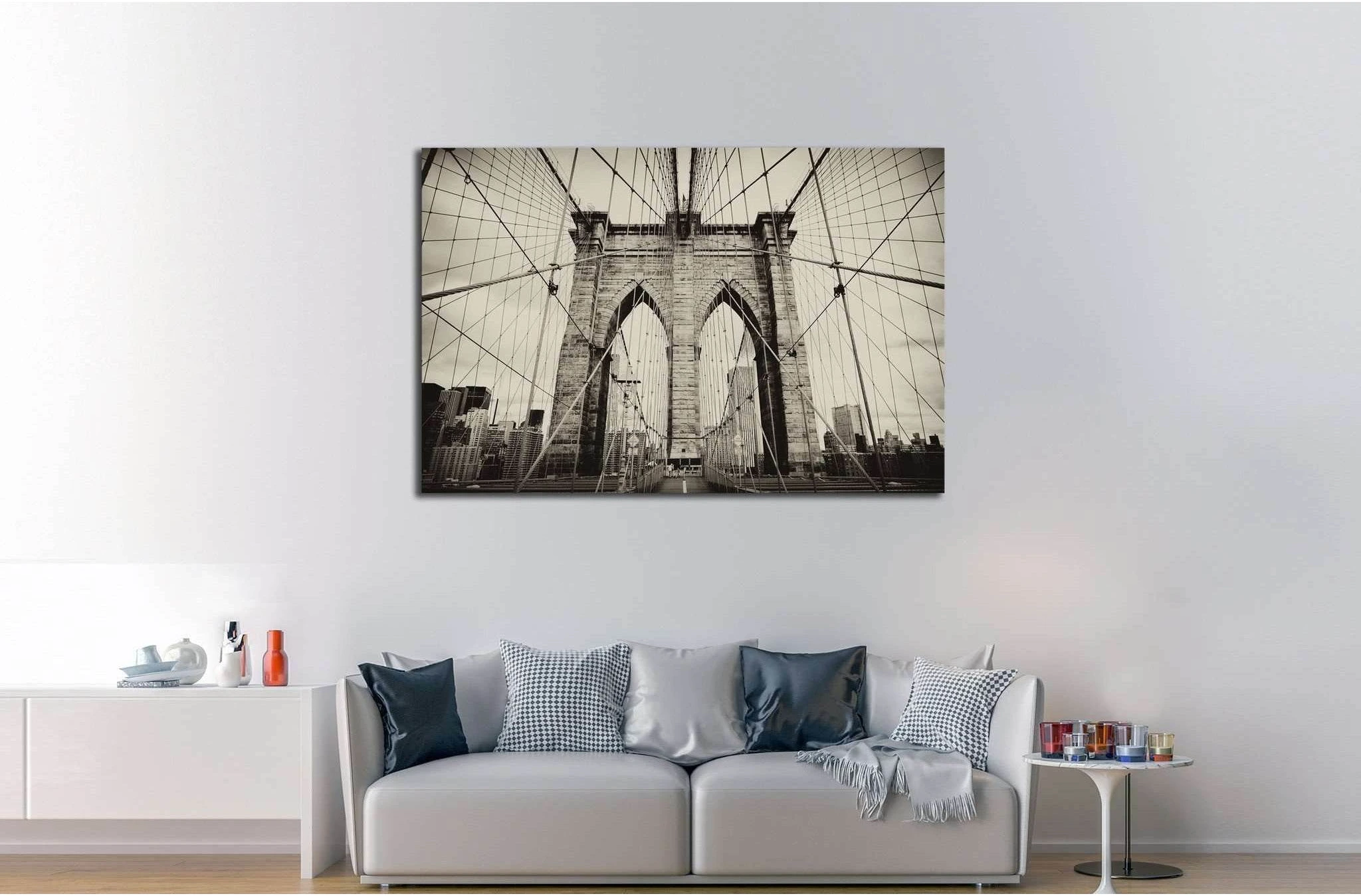 Brooklyn Bridge №563 Ready to Hang Canvas Print - Zellart Canvas Prints 0_NY_ART, ALL_Products, s-563