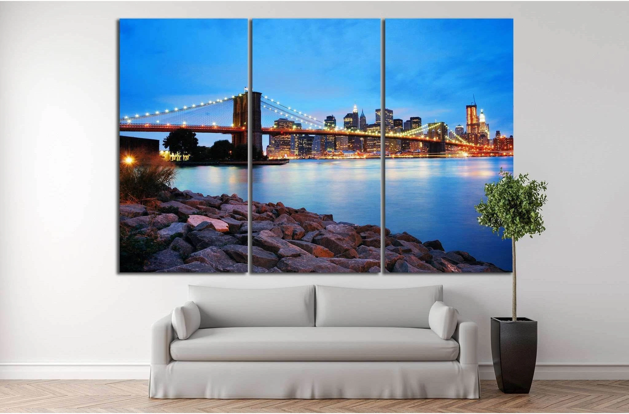 Brooklyn Bridge №760 Ready to Hang Canvas Print - Zellart Canvas Prints 0_NY_ART, ALL_Products, s-760