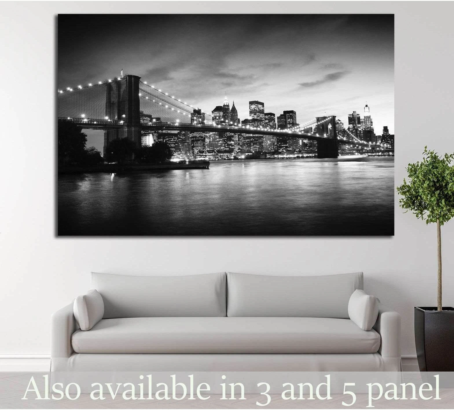 Brooklyn Bridge №775 Ready to Hang Canvas Print - Zellart Canvas Prints 0_NY_ART, ALL_Products, s-775