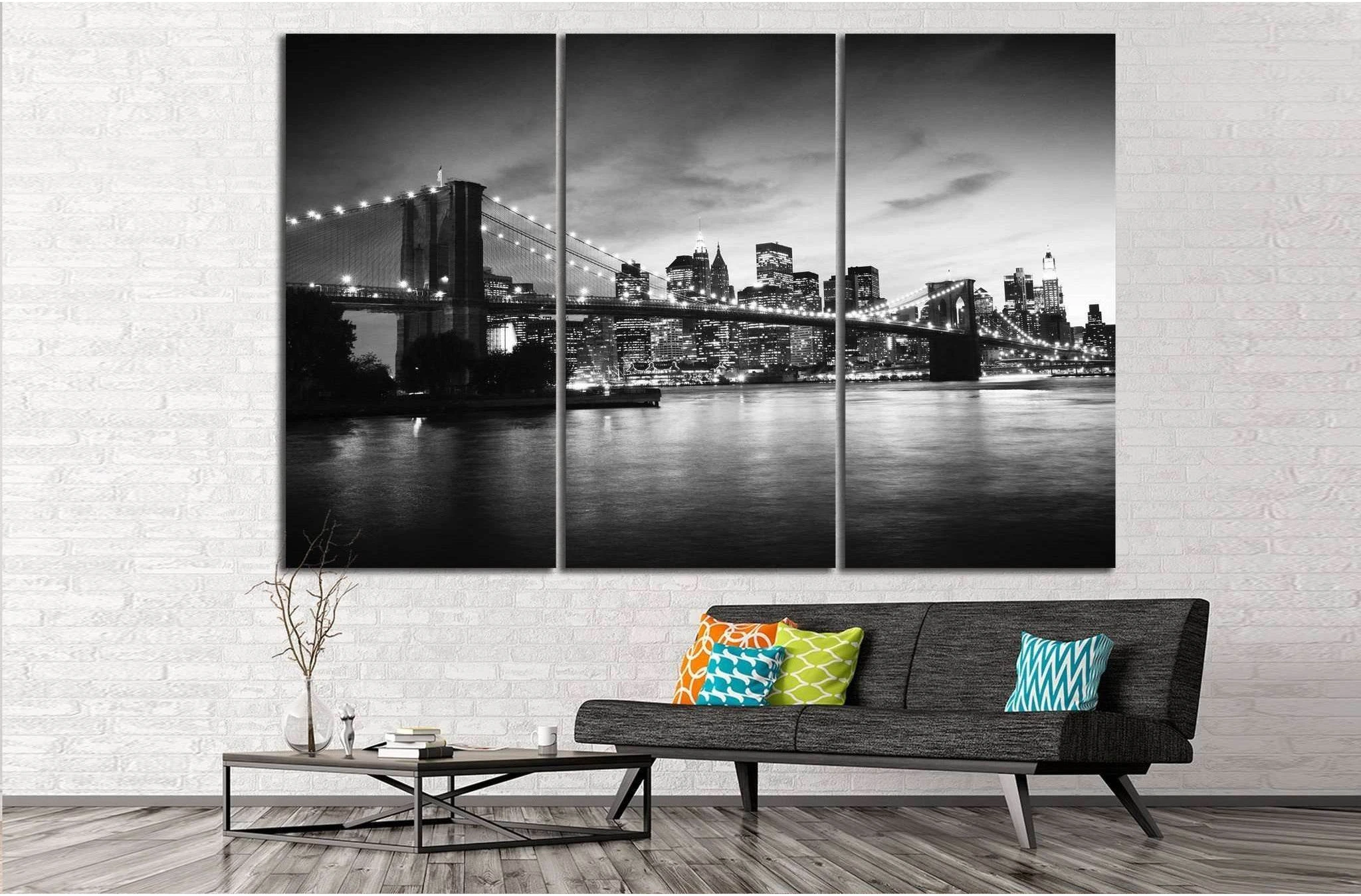 Brooklyn Bridge №775 Ready to Hang Canvas Print - Zellart Canvas Prints 0_NY_ART, ALL_Products, s-775