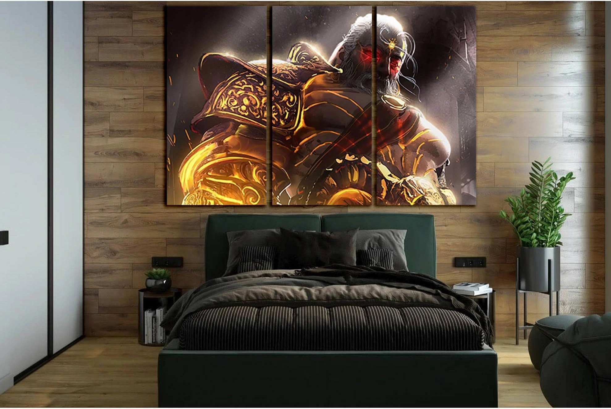 Brutal Muscular Warrior №SL1249 Ready to Hang Canvas Print - Zellart Canvas Prints 0new, ALL_Products, Fantasy And Sci Fi Wall Art