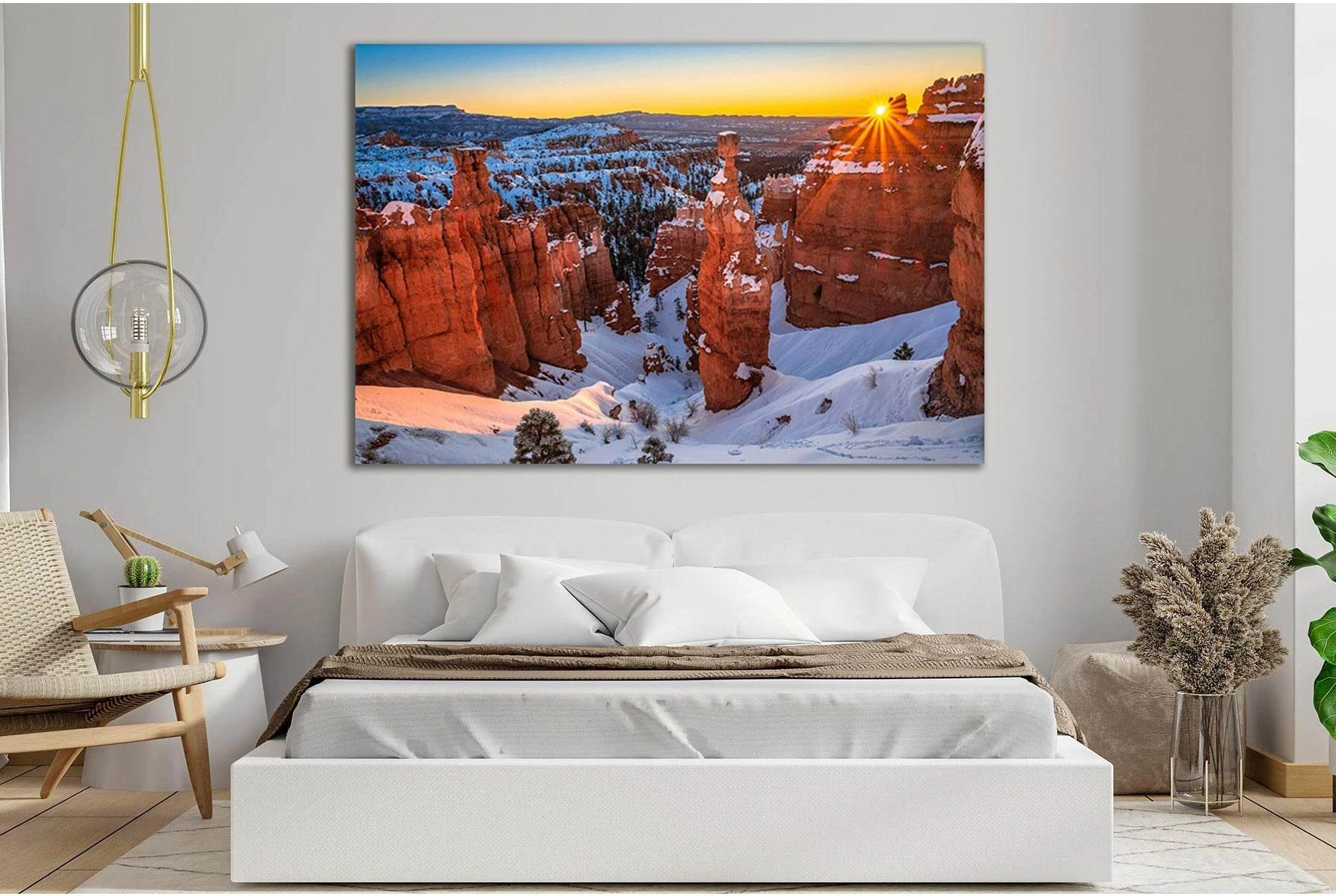 Bryce Canyon At Sunset №SL220 Ready to Hang Canvas Print - Zellart Canvas Prints 0new, ALL_Products, SUNRISE & SUNSET WALL ART
