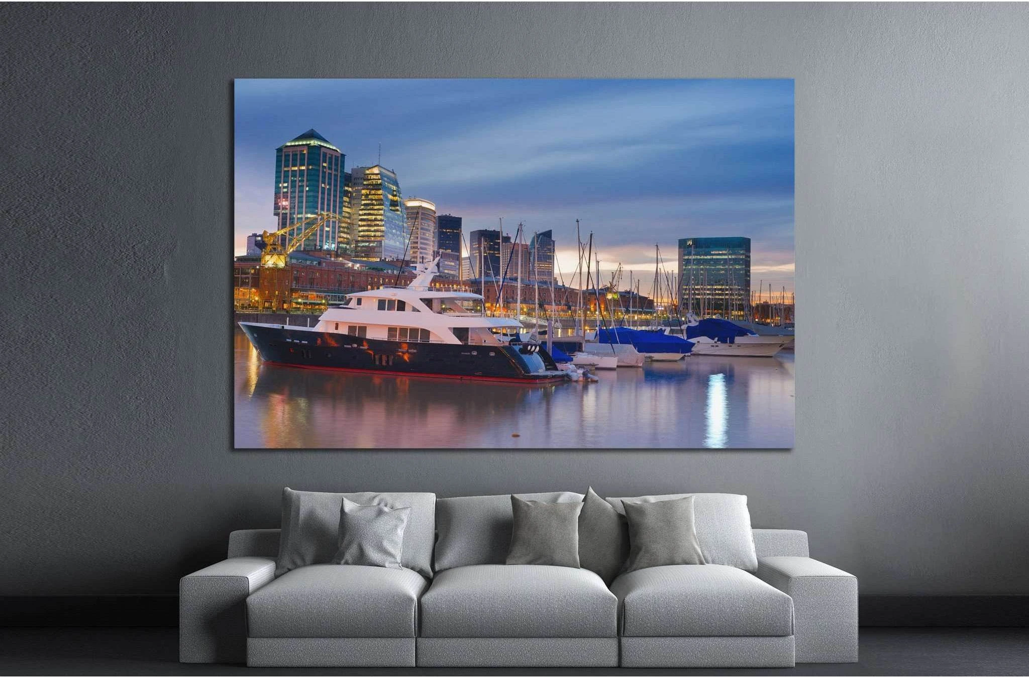 Buenos Aires Cityscape, Argentina №1143 Ready to Hang Canvas Print - Zellart Canvas Prints ALL_Products, s-1143