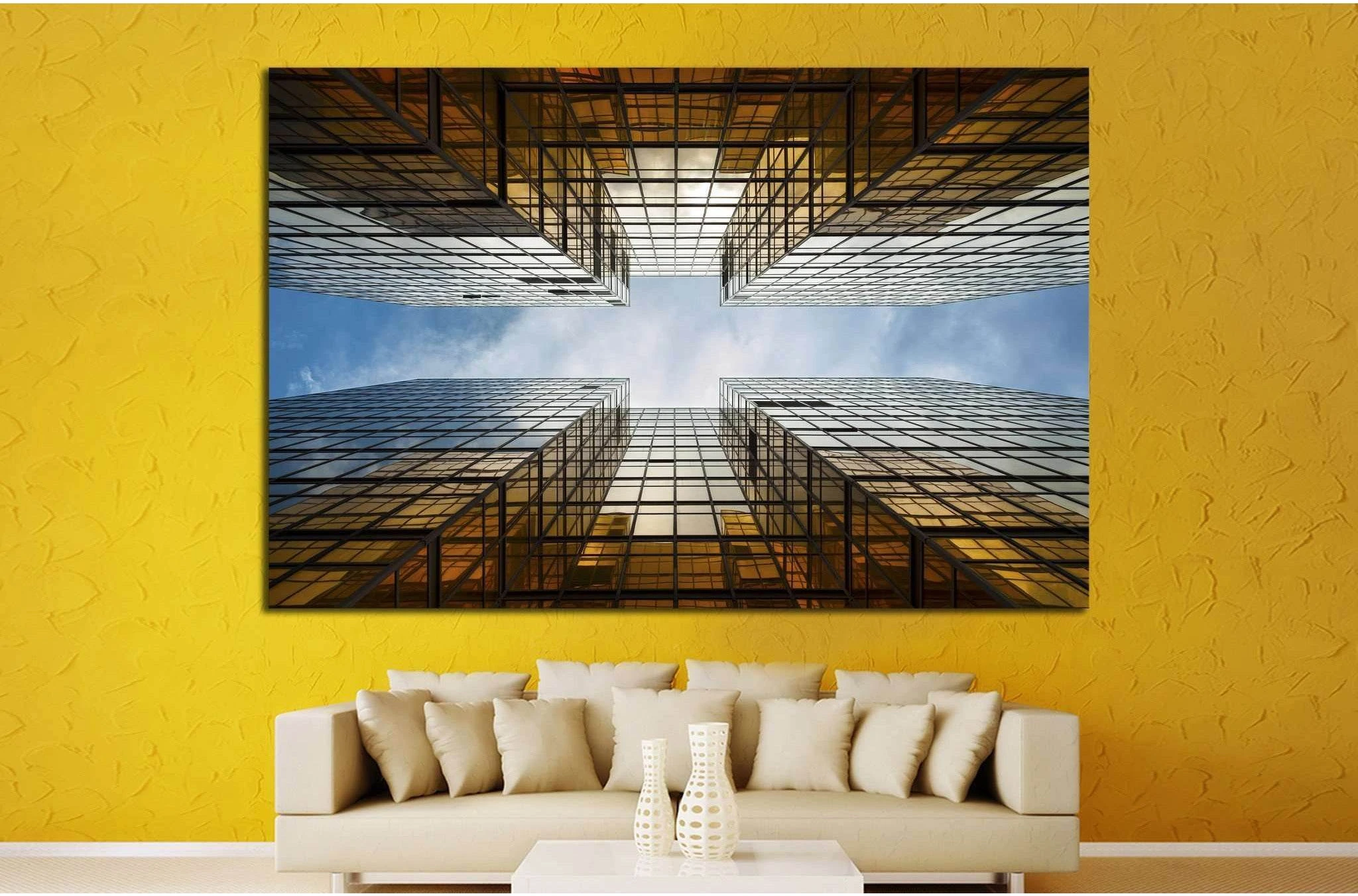 Building Abstract №1046 Ready to Hang Canvas Print - Zellart Canvas Prints ALL_Products, s-1046