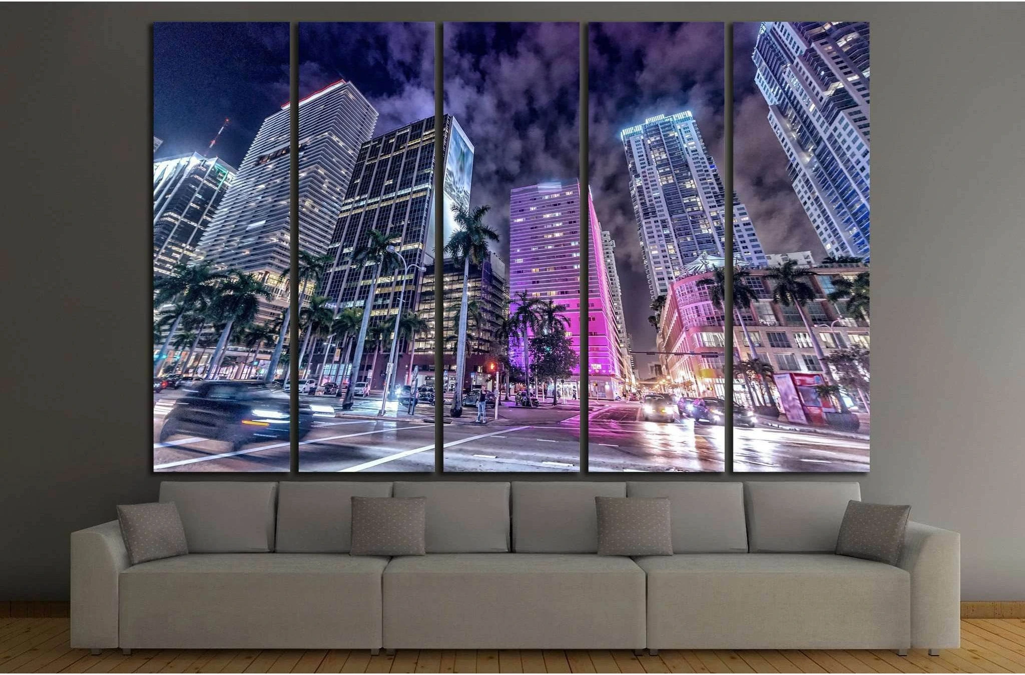 Buildings of Downtown Miami №1098 Ready to Hang Canvas Print - Zellart Canvas Prints ALL_Products, s-1098