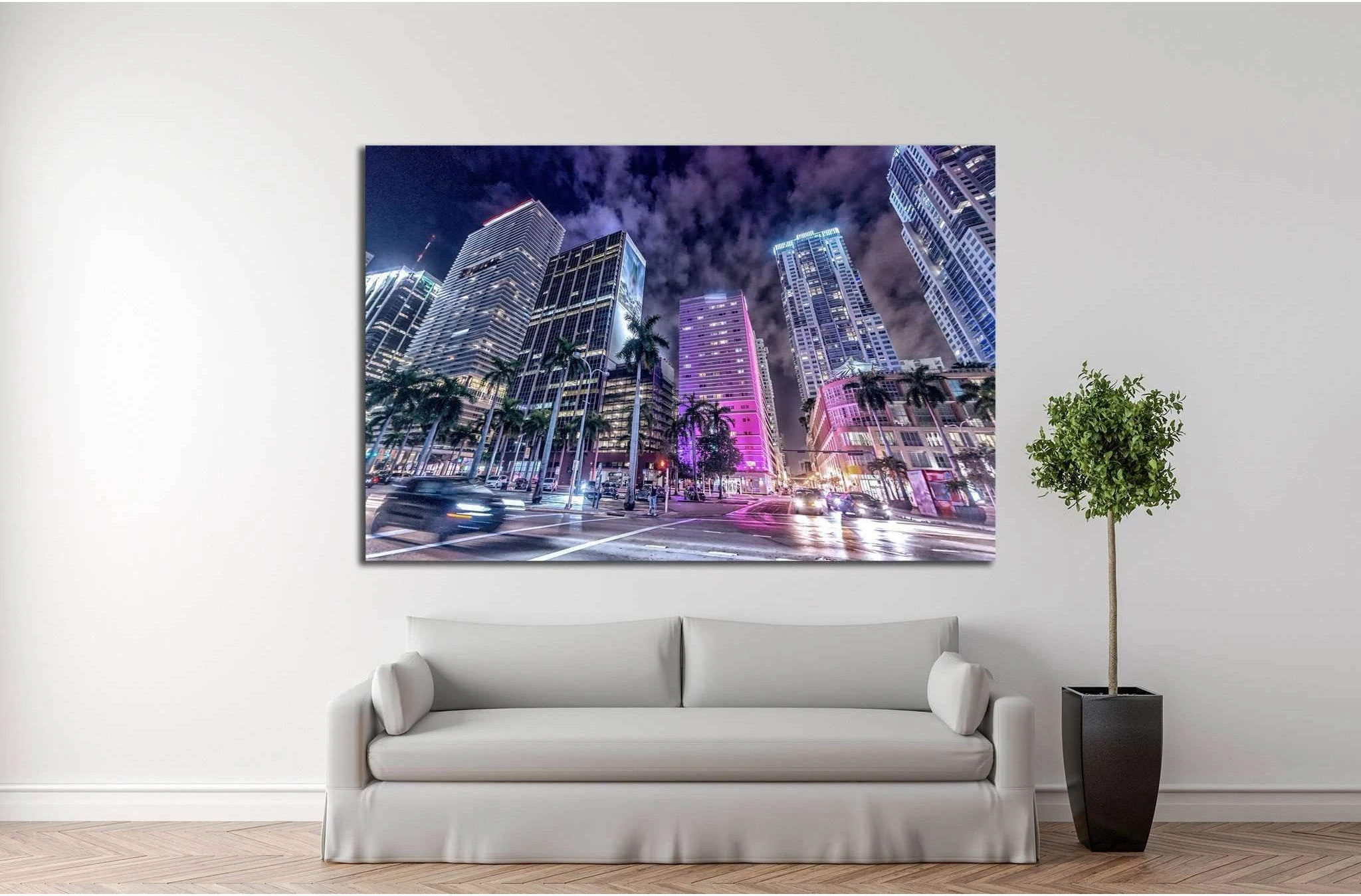 Buildings of Downtown Miami №1098 Ready to Hang Canvas Print - Zellart Canvas Prints ALL_Products, s-1098
