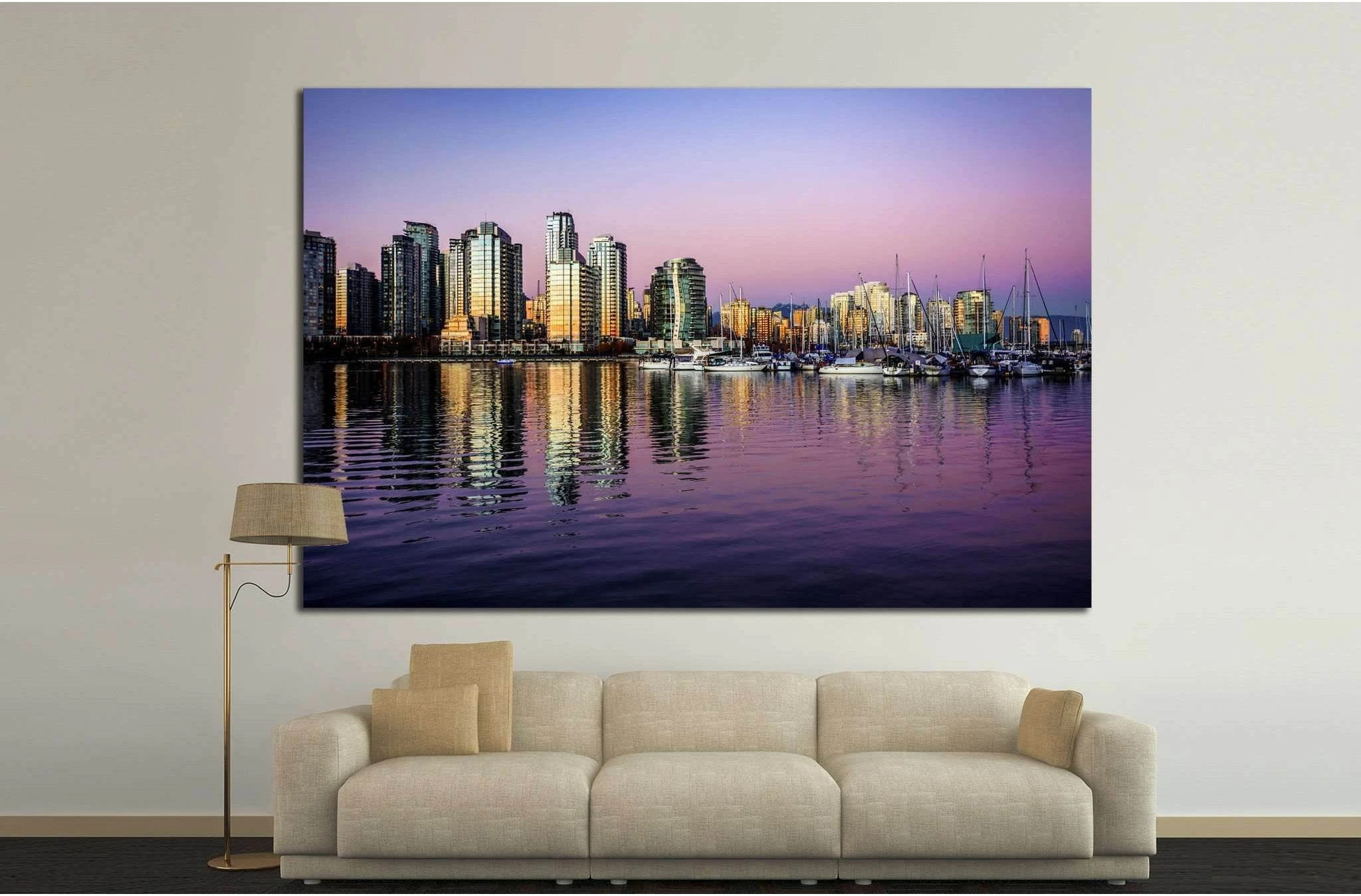 buildings on the waterfront №852 Ready to Hang Canvas Print - Zellart Canvas Prints ALL_Products, s-852