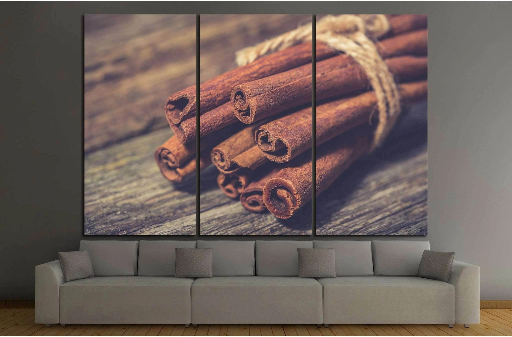 Bunch of cinnamon sticks №1076 Ready to Hang Canvas Print - Zellart Canvas Prints ALL_Products, s-1076