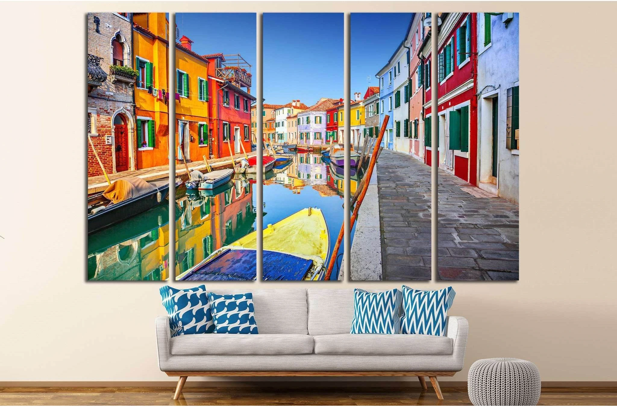 Burano, Venice, Italy №824 Ready to Hang Canvas Print - Zellart Canvas Prints ALL_Products, s-824