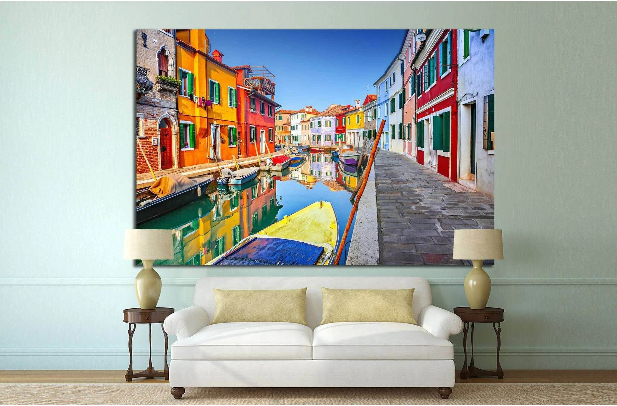 Burano, Venice, Italy №824 Ready to Hang Canvas Print - Zellart Canvas Prints ALL_Products, s-824