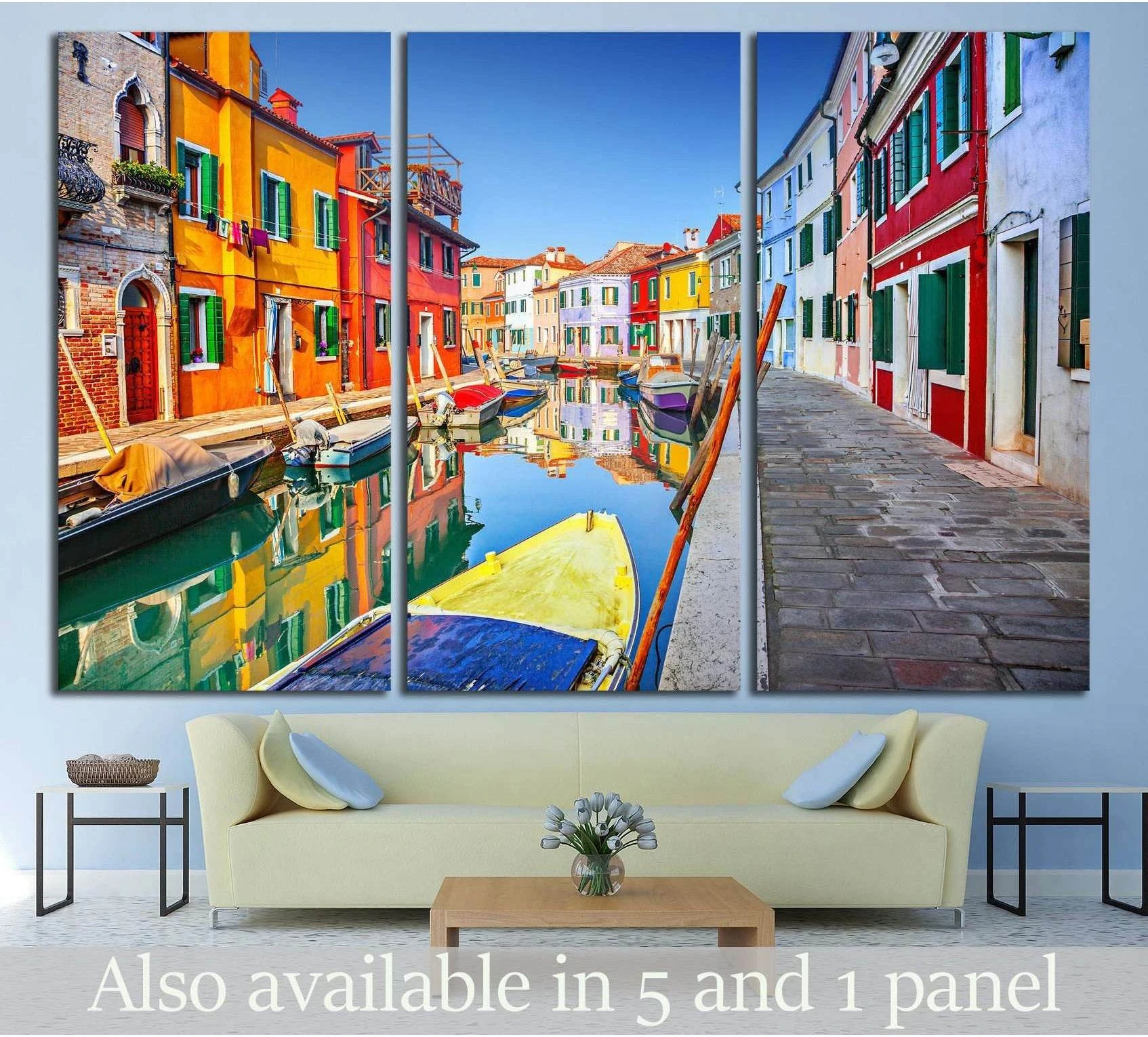 Burano, Venice, Italy №824 Ready to Hang Canvas Print - Zellart Canvas Prints ALL_Products, s-824