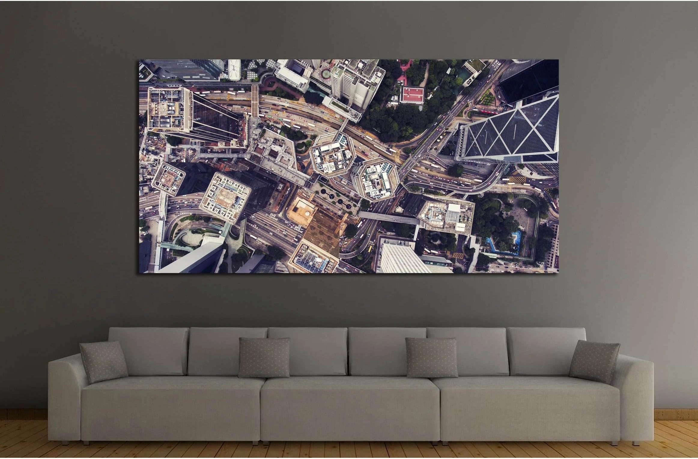Business center in Shanghai China №2979 Ready to Hang Canvas Print - Zellart Canvas Prints ALL_Products, s-2979