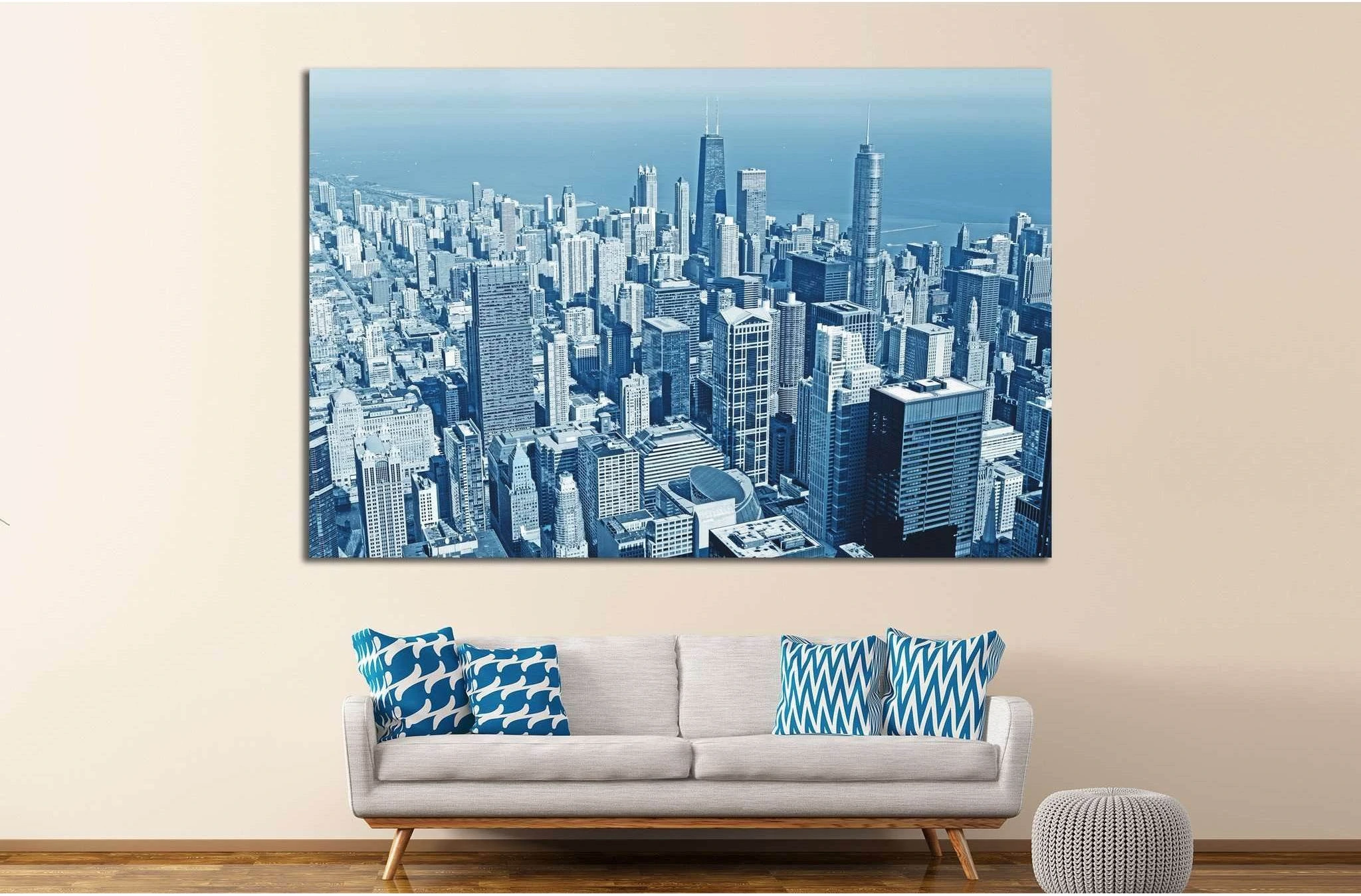 Business Skyline №1126 Ready to Hang Canvas Print - Zellart Canvas Prints ALL_Products, s-1126
