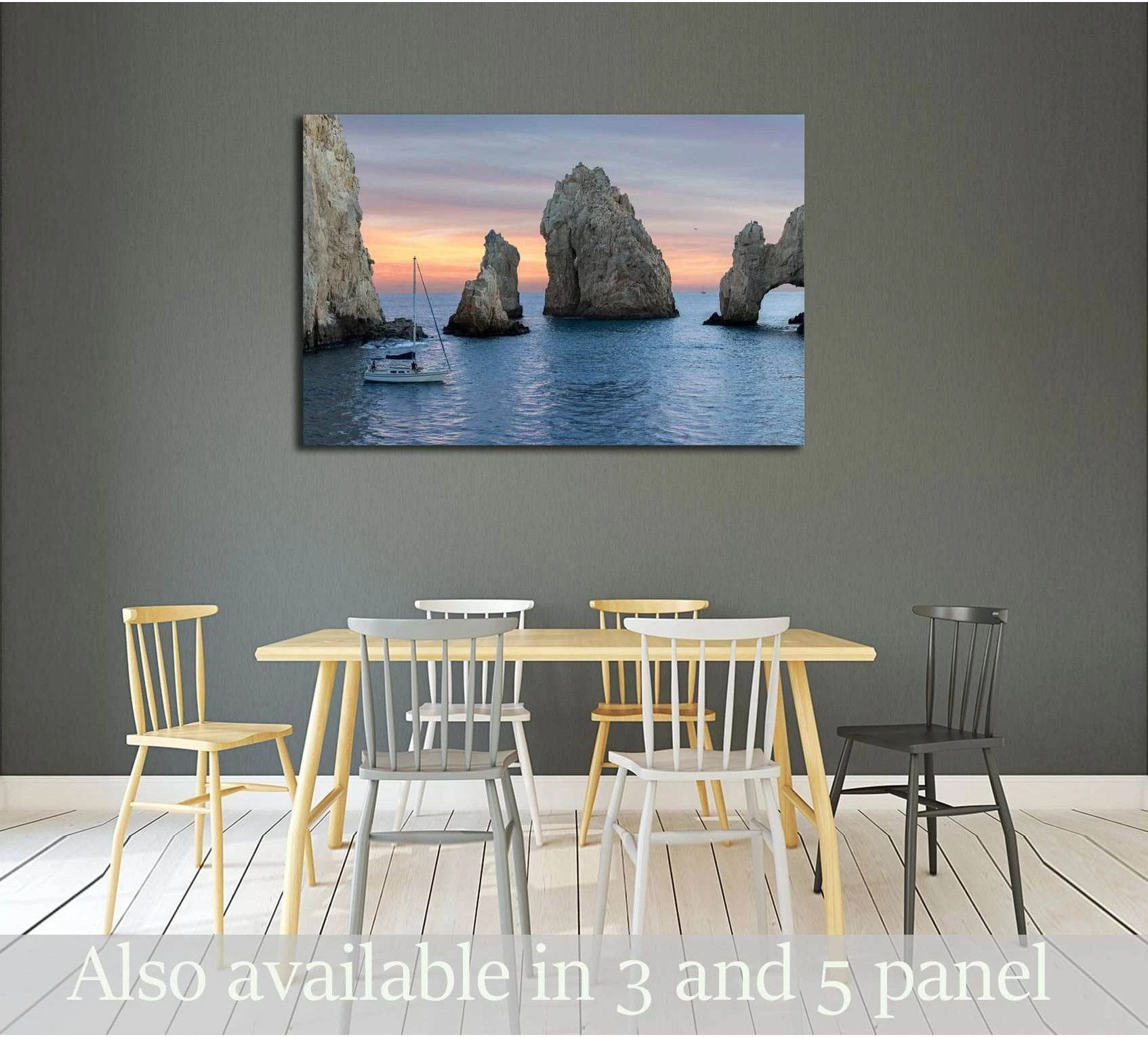 Cabo san Lucas, Mexico showing blue ocean wall art with water and coastal depth.
