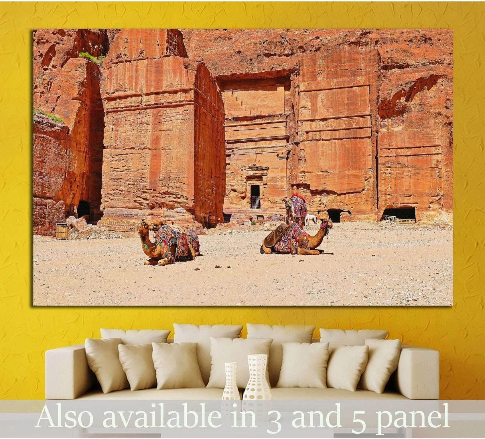 Camels Relaxed №810 Ready to Hang Canvas Print - Zellart Canvas Prints ALL_Products, s-810