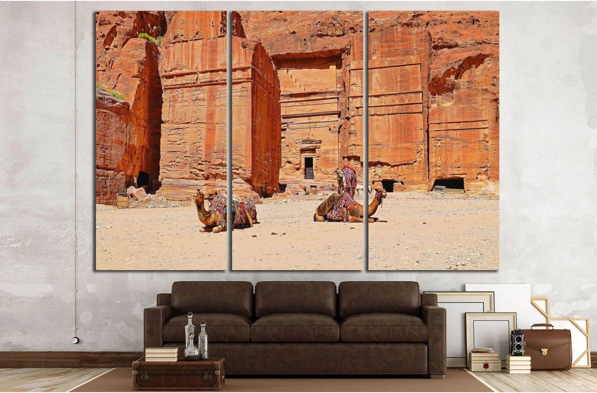 Camels Relaxed №810 Ready to Hang Canvas Print - Zellart Canvas Prints ALL_Products, s-810