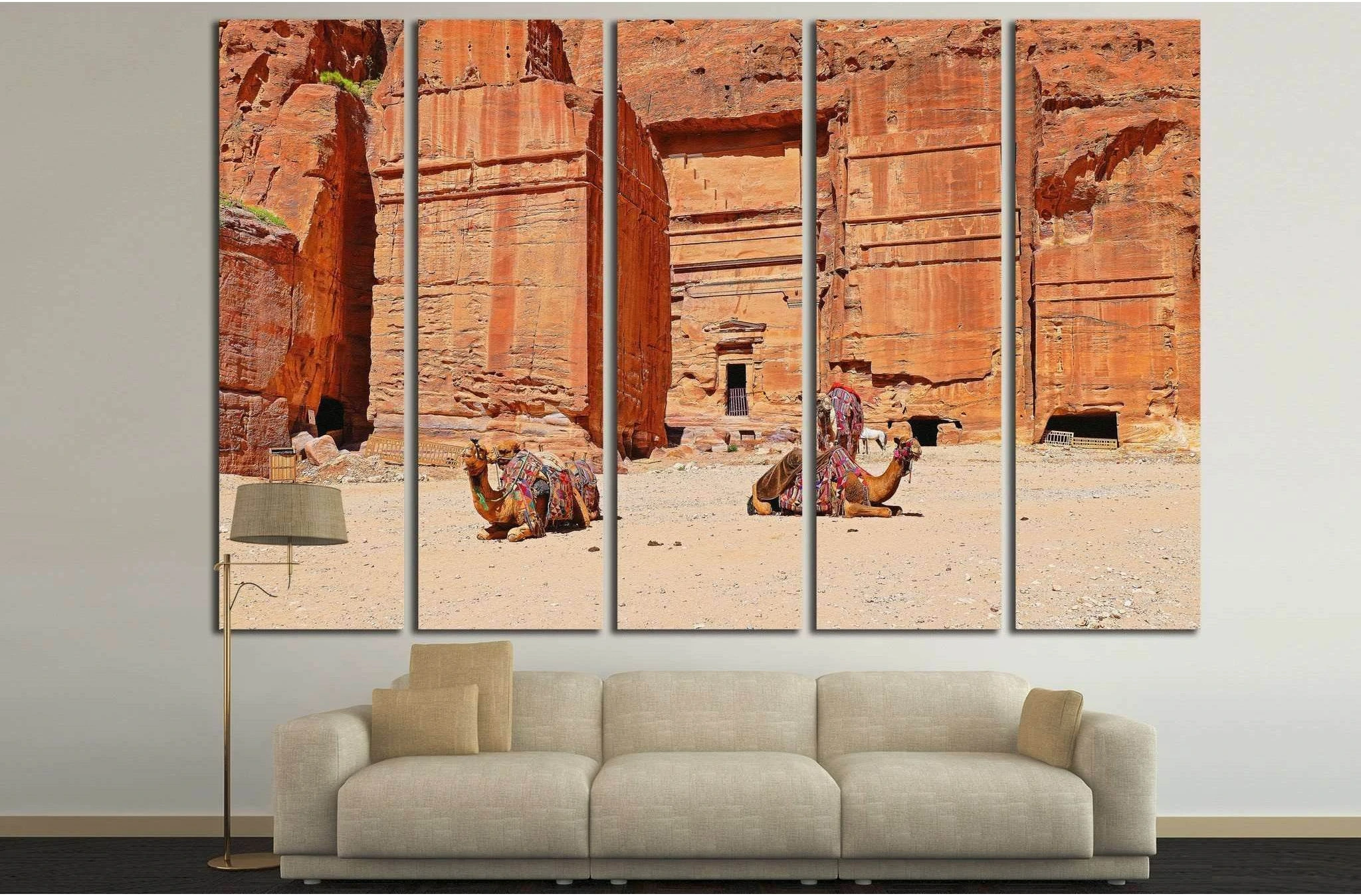 Camels Relaxed №810 Ready to Hang Canvas Print - Zellart Canvas Prints ALL_Products, s-810