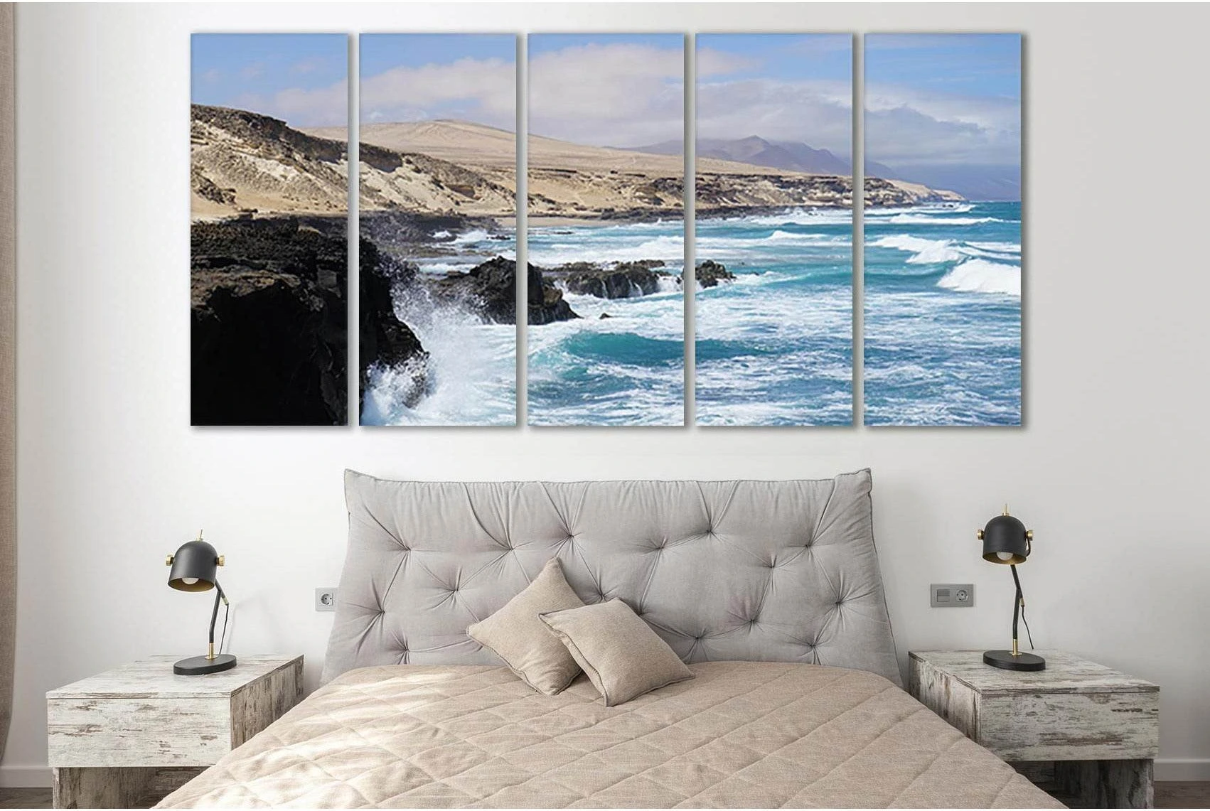 Canary Island №SL183 Ready to Hang Canvas Print - Zellart Canvas Prints 0new, ALL_Products, Beach Ocean & Waves