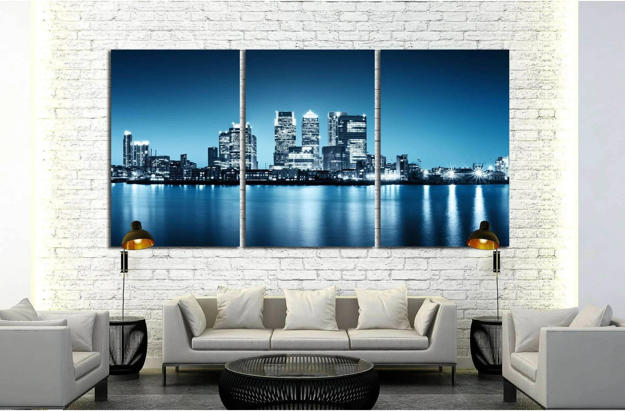Canary Wharf №576 Ready to Hang Canvas Print - Zellart Canvas Prints ALL_Products, s-576