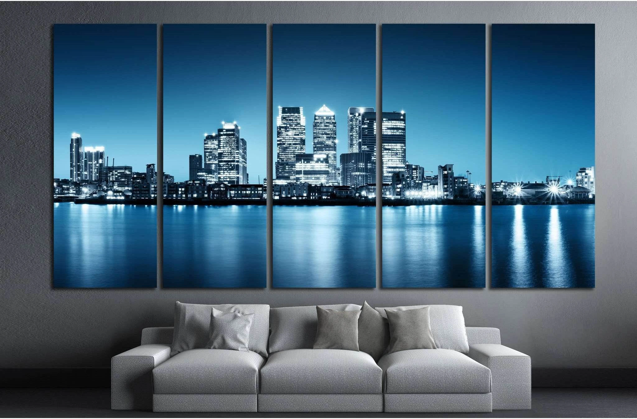 Canary Wharf №576 Ready to Hang Canvas Print - Zellart Canvas Prints ALL_Products, s-576