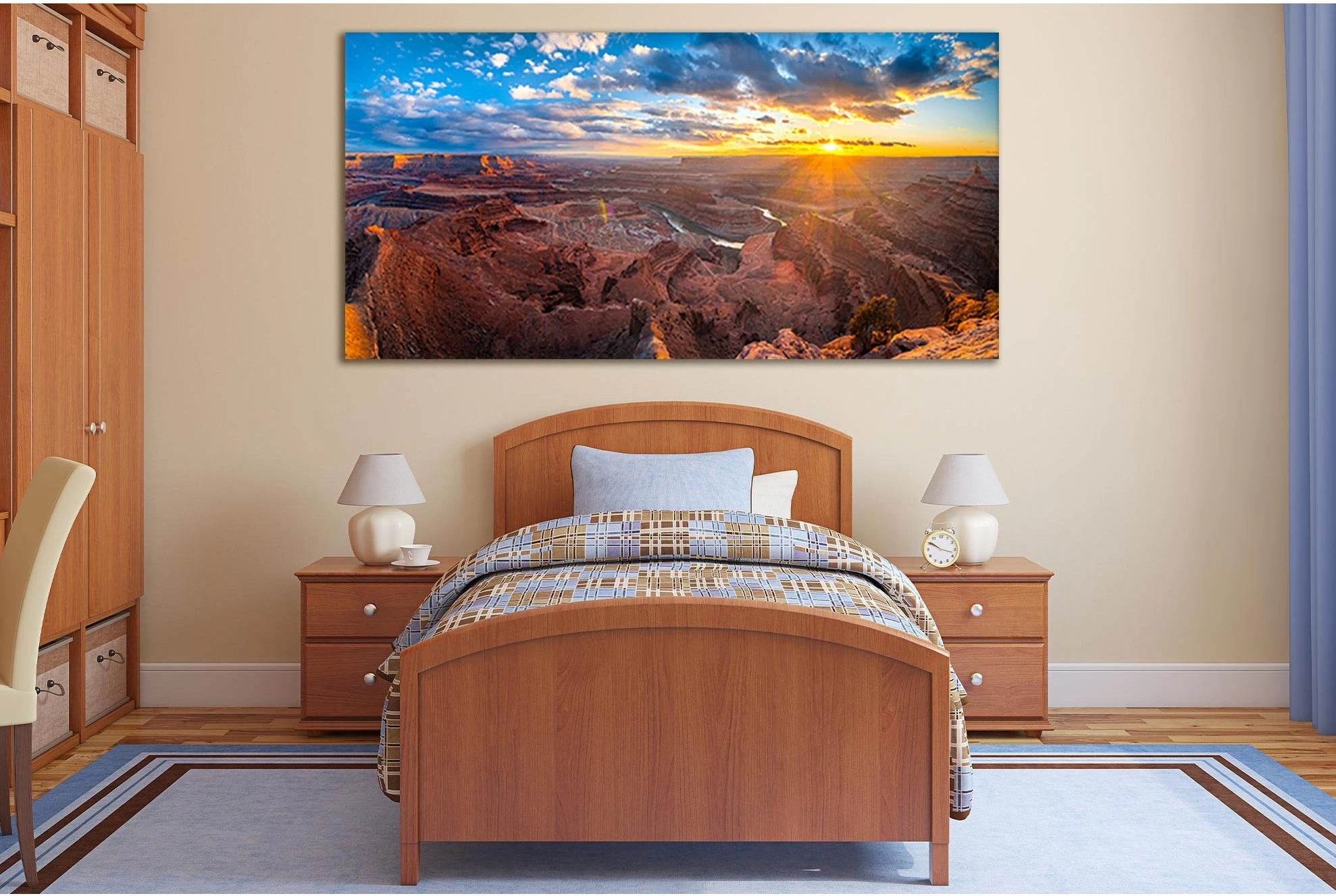 Canyon Cloud Beautiful Dawn №SL217 Ready to Hang Canvas Print - Zellart Canvas Prints 0new, ALL_Products, SUNRISE & SUNSET WALL ART