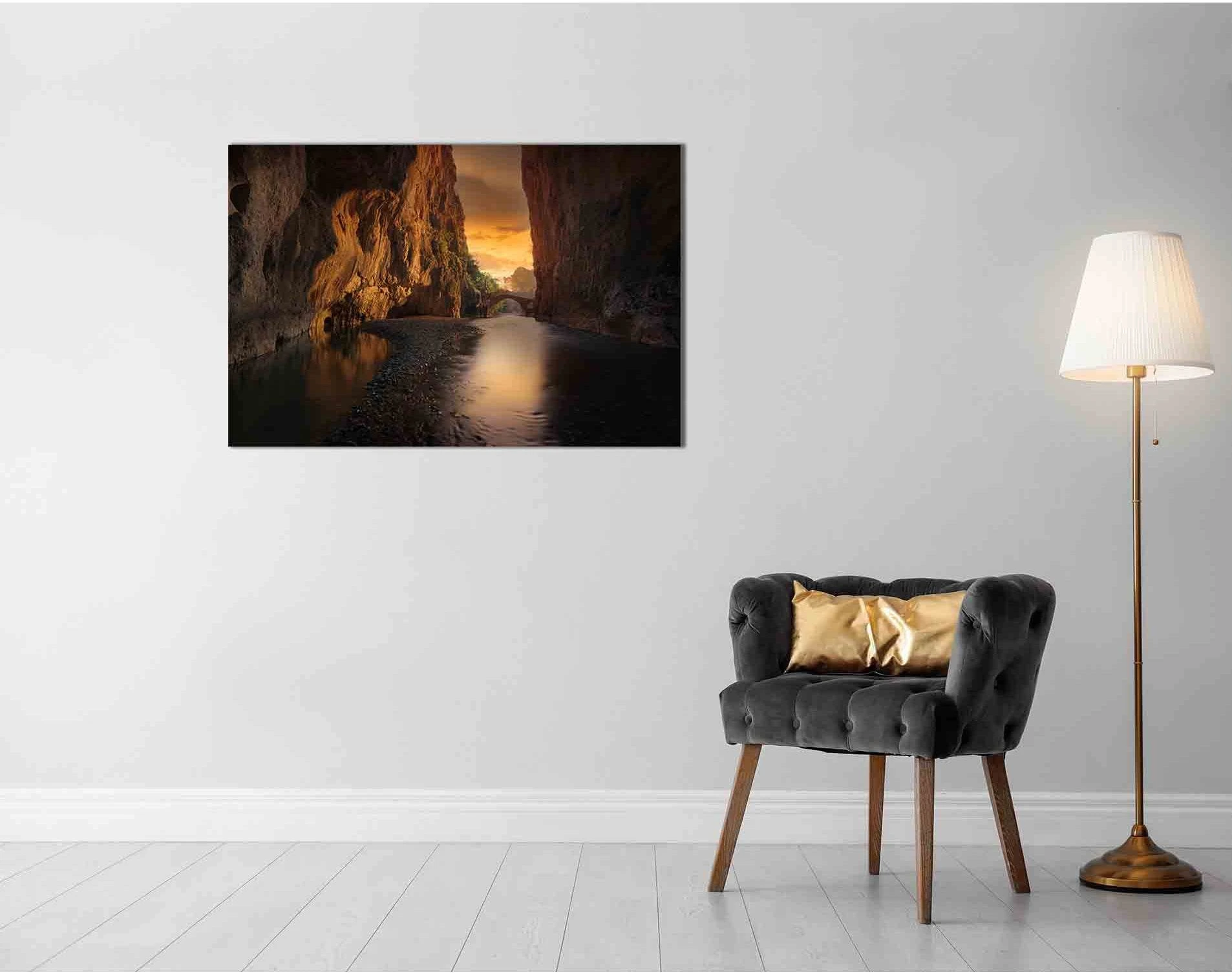 Canyon in Greece №D1811 Ready to Hang Canvas Print - Zellart Canvas Prints 0new, ALL_Products, Sunrise & sunset wall art