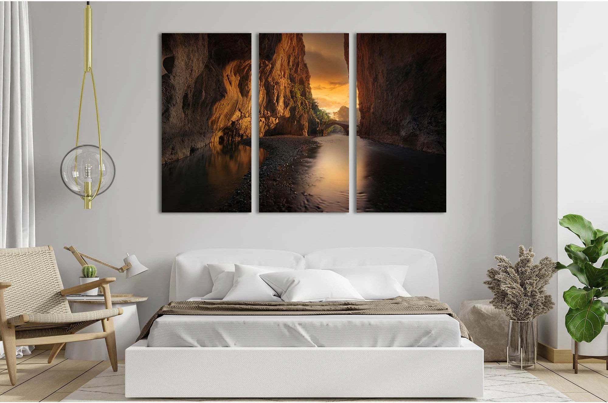 Canyon in Greece №D1811 Ready to Hang Canvas Print - Zellart Canvas Prints 0new, ALL_Products, Sunrise & sunset wall art