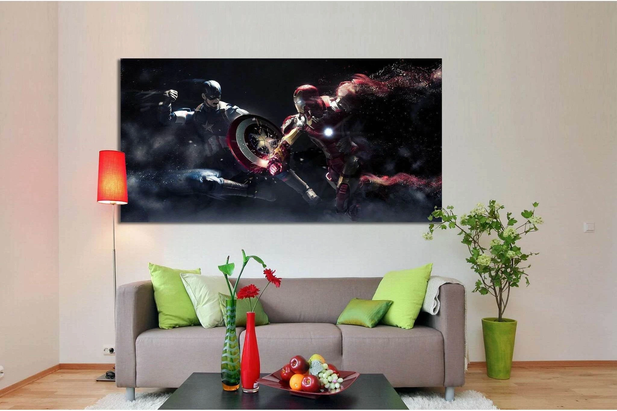 Captain America & Iron Man №2012 Ready to Hang Canvas Print - Zellart Canvas Prints ALL_Products