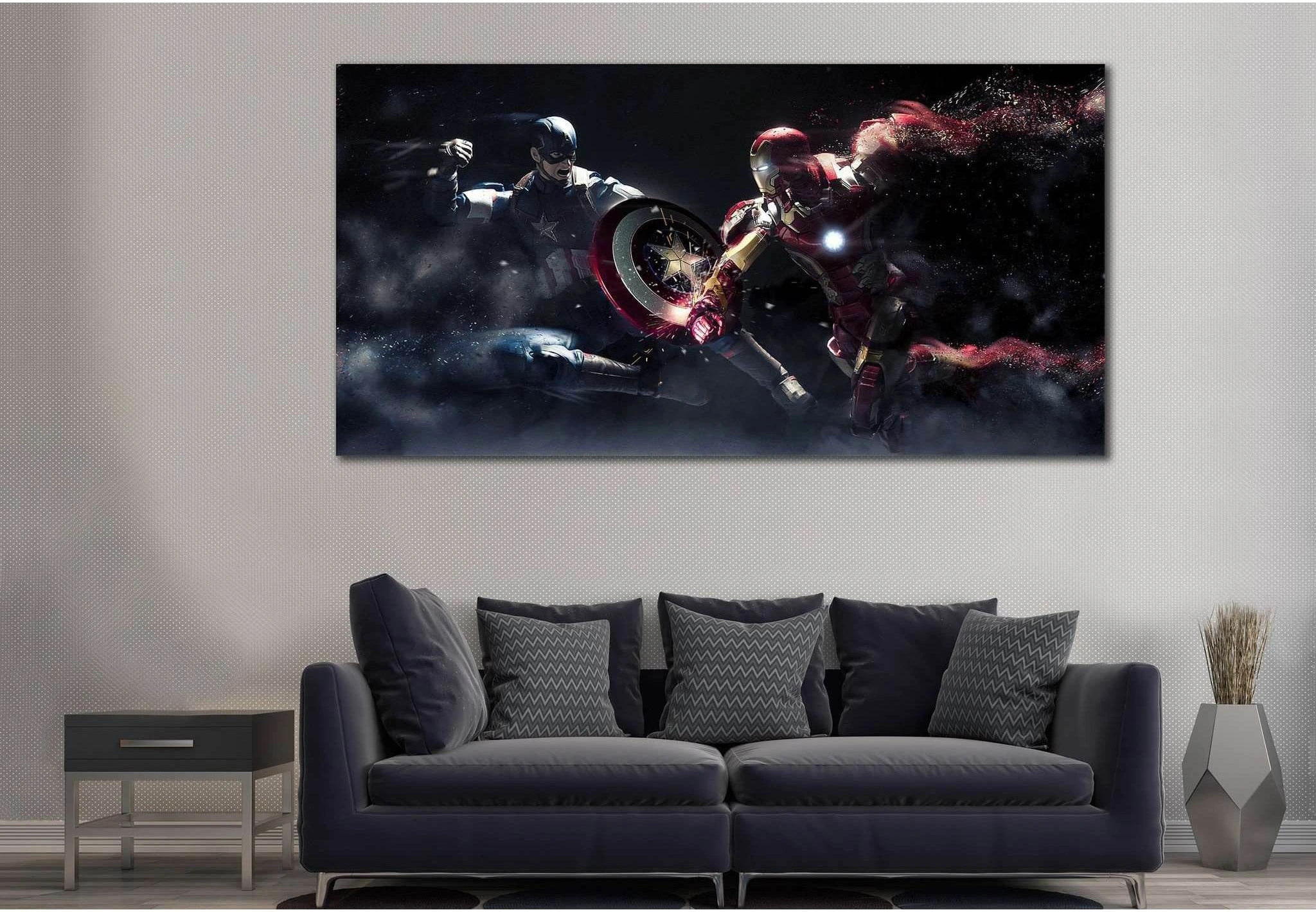 Captain America & Iron Man №2012 Ready to Hang Canvas Print - Zellart Canvas Prints ALL_Products