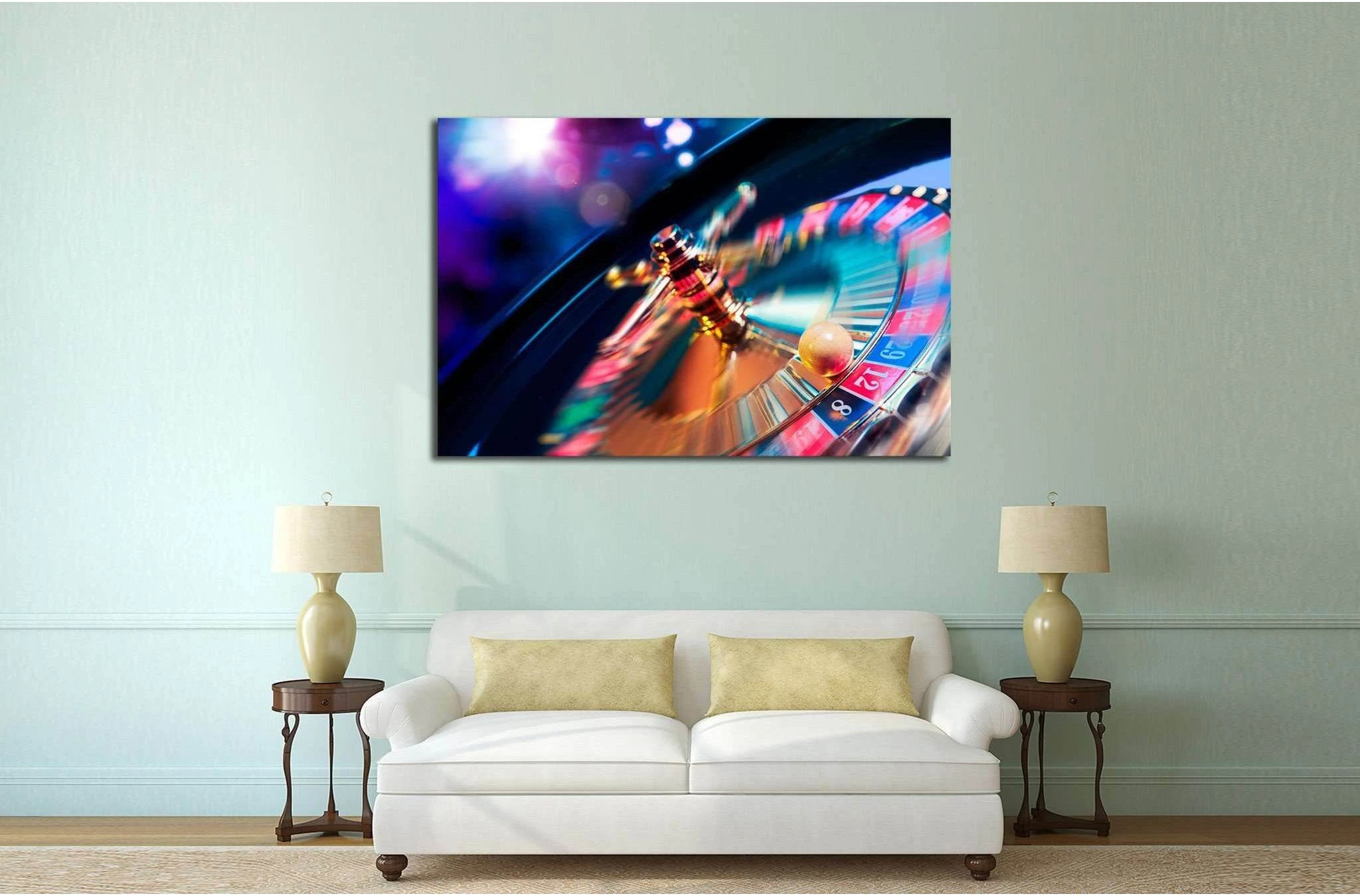 Casino Roulette №546 Ready to Hang Canvas Print - Zellart Canvas Prints ALL_Products, s-546