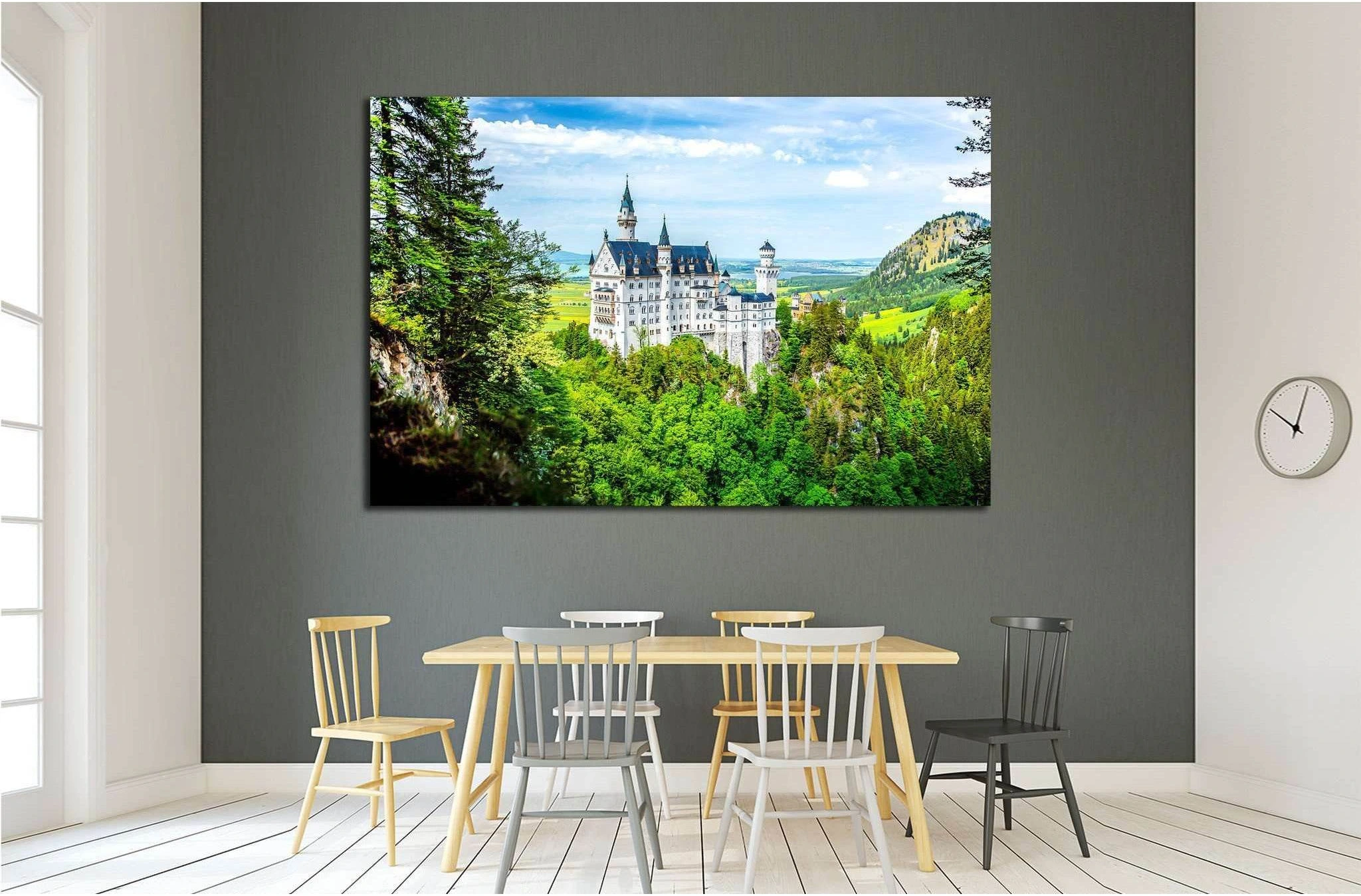 Castle Neuschwanstein №1810 Ready to Hang Canvas Print - Zellart Canvas Prints ALL_Products, s-1810