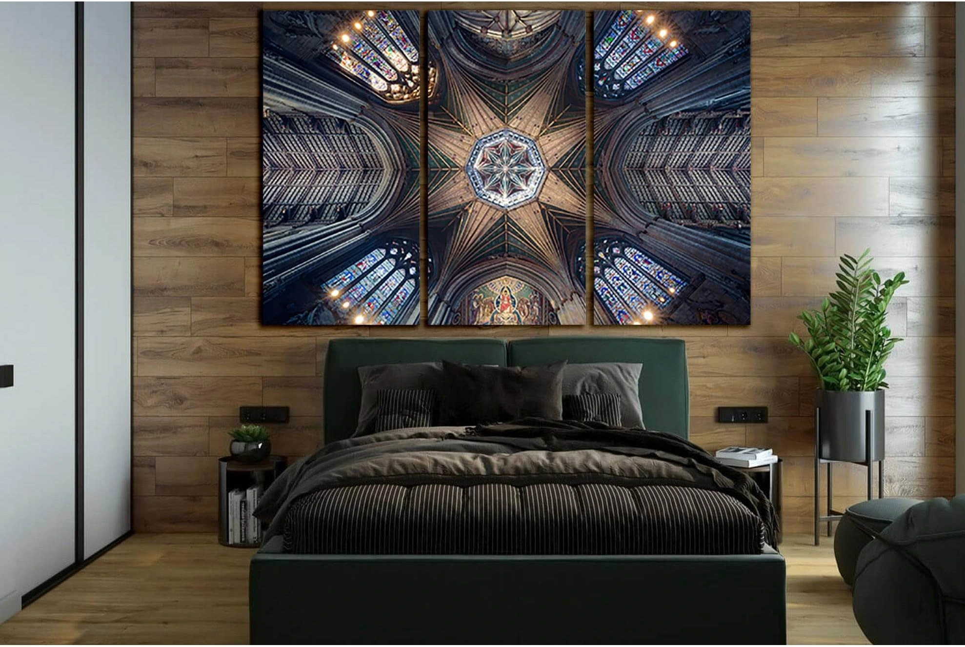 Ceiling Of Ely Cathedral №SL1366 Ready to Hang Canvas Print - Zellart Canvas Prints 0new, ALL_Products, Architecture