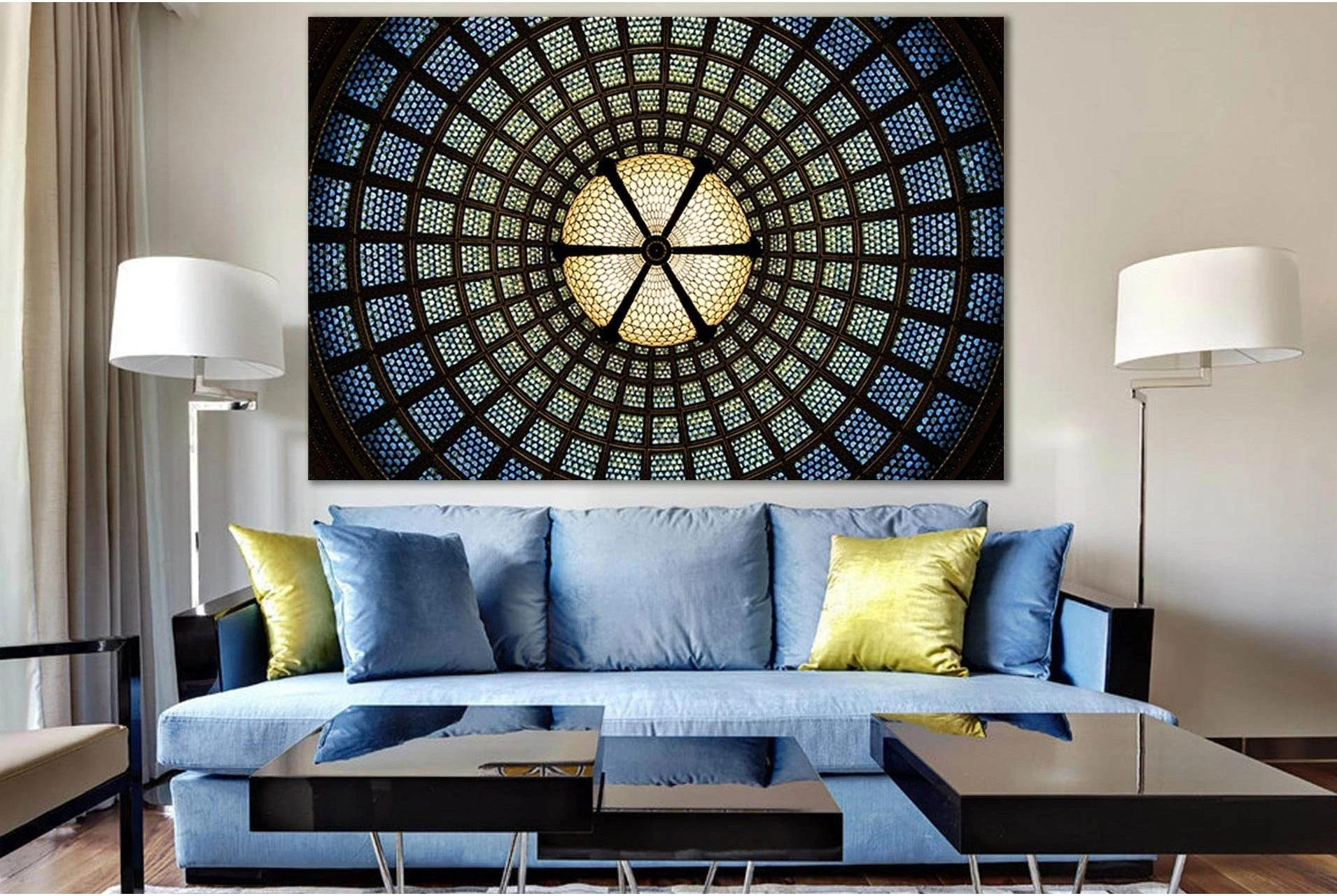 Ceiling Wall Architecture №SL1387 Ready to Hang Canvas Print - Zellart Canvas Prints 0new, ALL_Products, Architecture