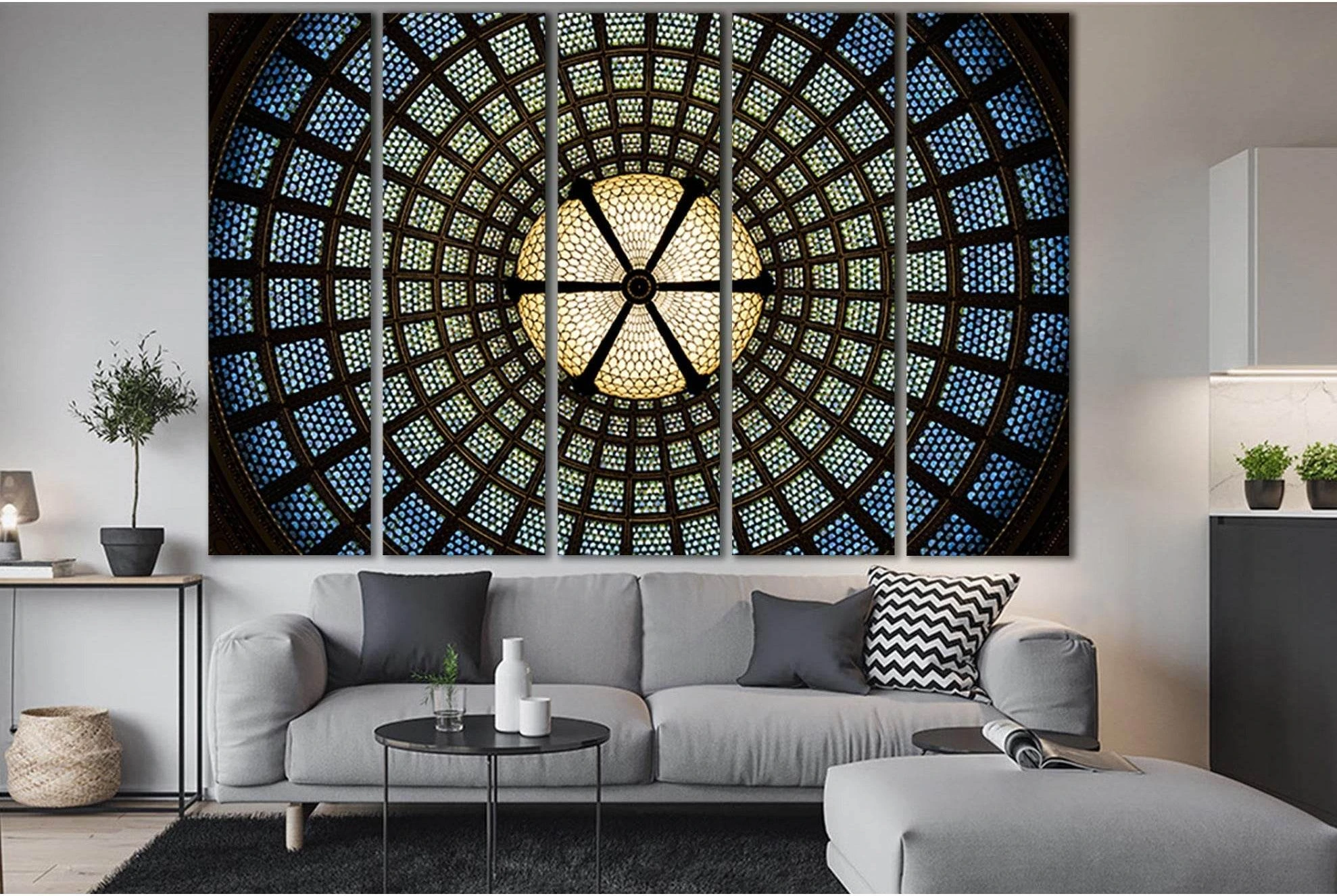 Ceiling Wall Architecture №SL1387 Ready to Hang Canvas Print - Zellart Canvas Prints 0new, ALL_Products, Architecture