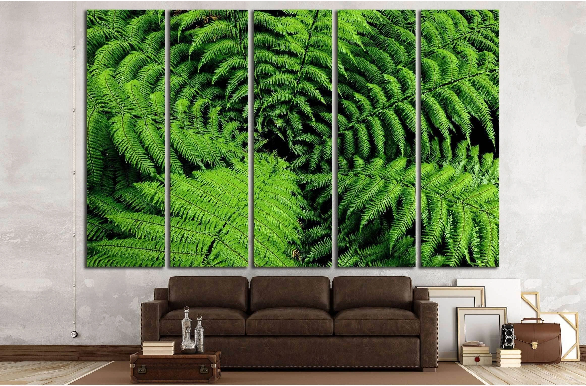 Center of fern tree in native bush, New Zealand №2507 Ready to Hang Canvas Print - Zellart Canvas Prints ALL_Products, s-2507