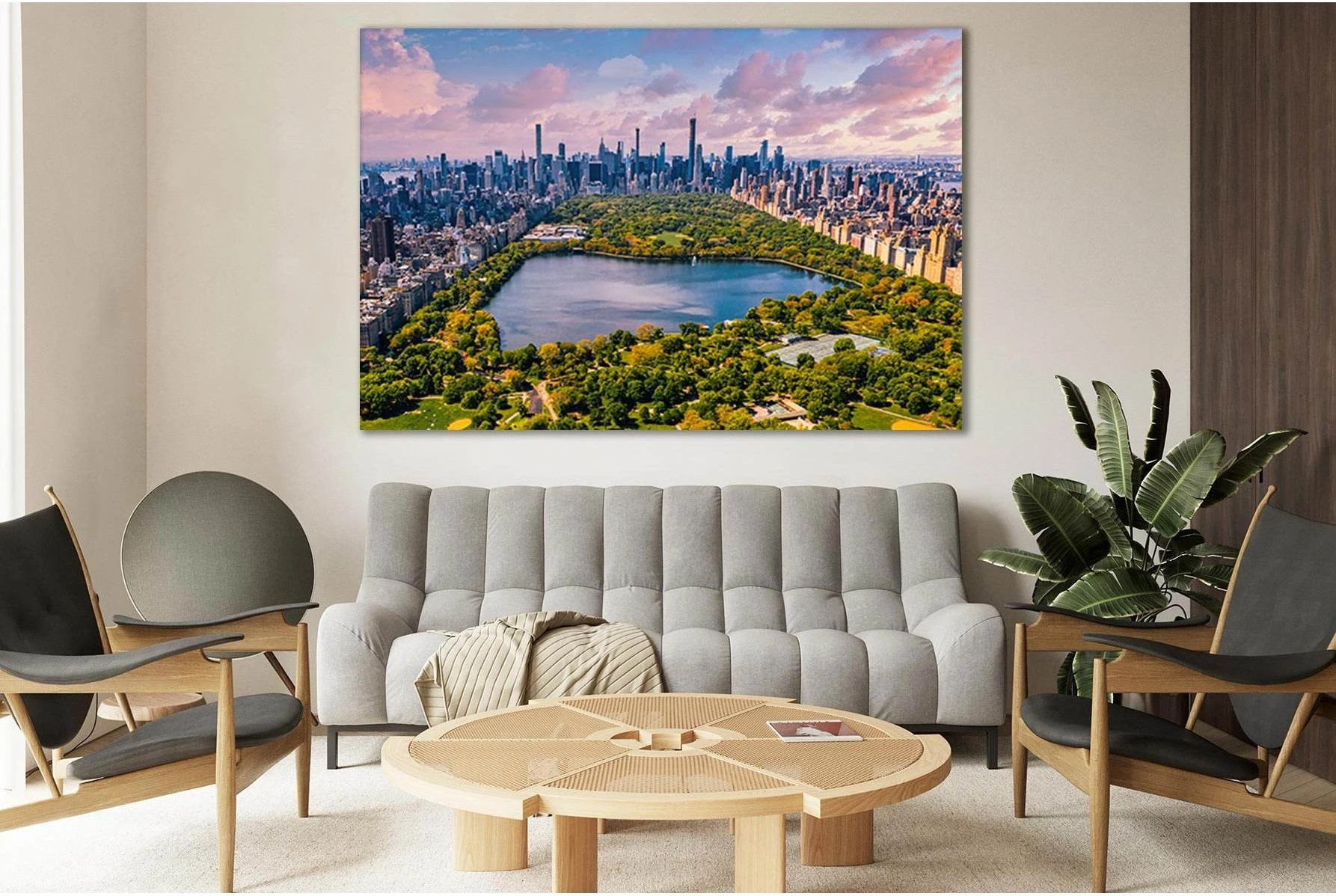 Central Park In Manhattan New York №SL364 Ready to Hang Canvas Print - Zellart Canvas Prints 0_NY_ART, 0new, ALL_Products, Cityscapes & Skylines