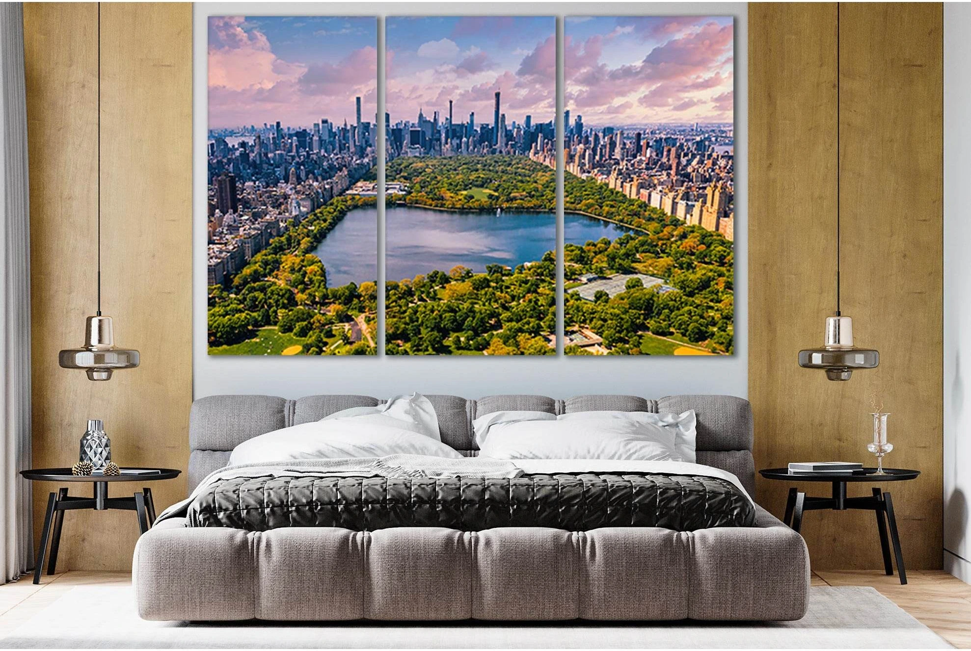 Central Park In Manhattan New York №SL364 Ready to Hang Canvas Print - Zellart Canvas Prints 0_NY_ART, 0new, ALL_Products, Cityscapes & Skylines