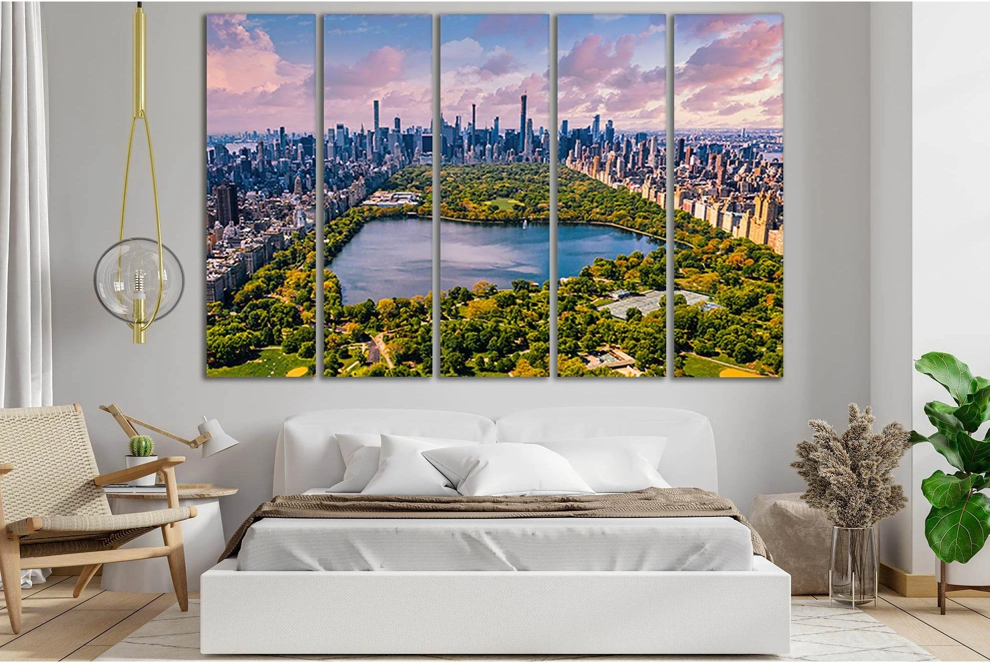 Central Park In Manhattan New York №SL364 Ready to Hang Canvas Print - Zellart Canvas Prints 0_NY_ART, 0new, ALL_Products, Cityscapes & Skylines