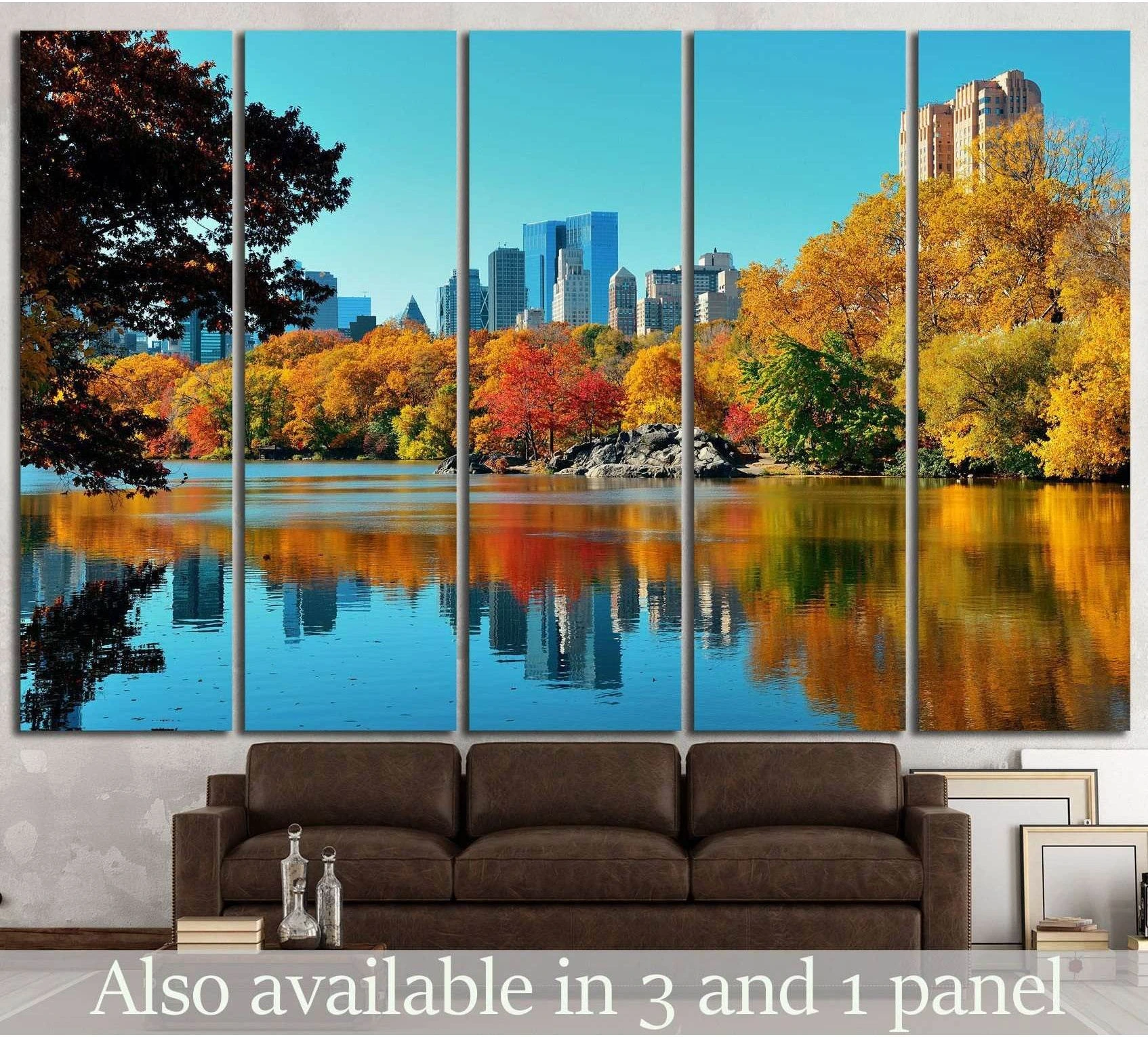 Central Park, New York №871 Ready to Hang Canvas Print - Zellart Canvas Prints 0_NY_ART, ALL_Products, s-871