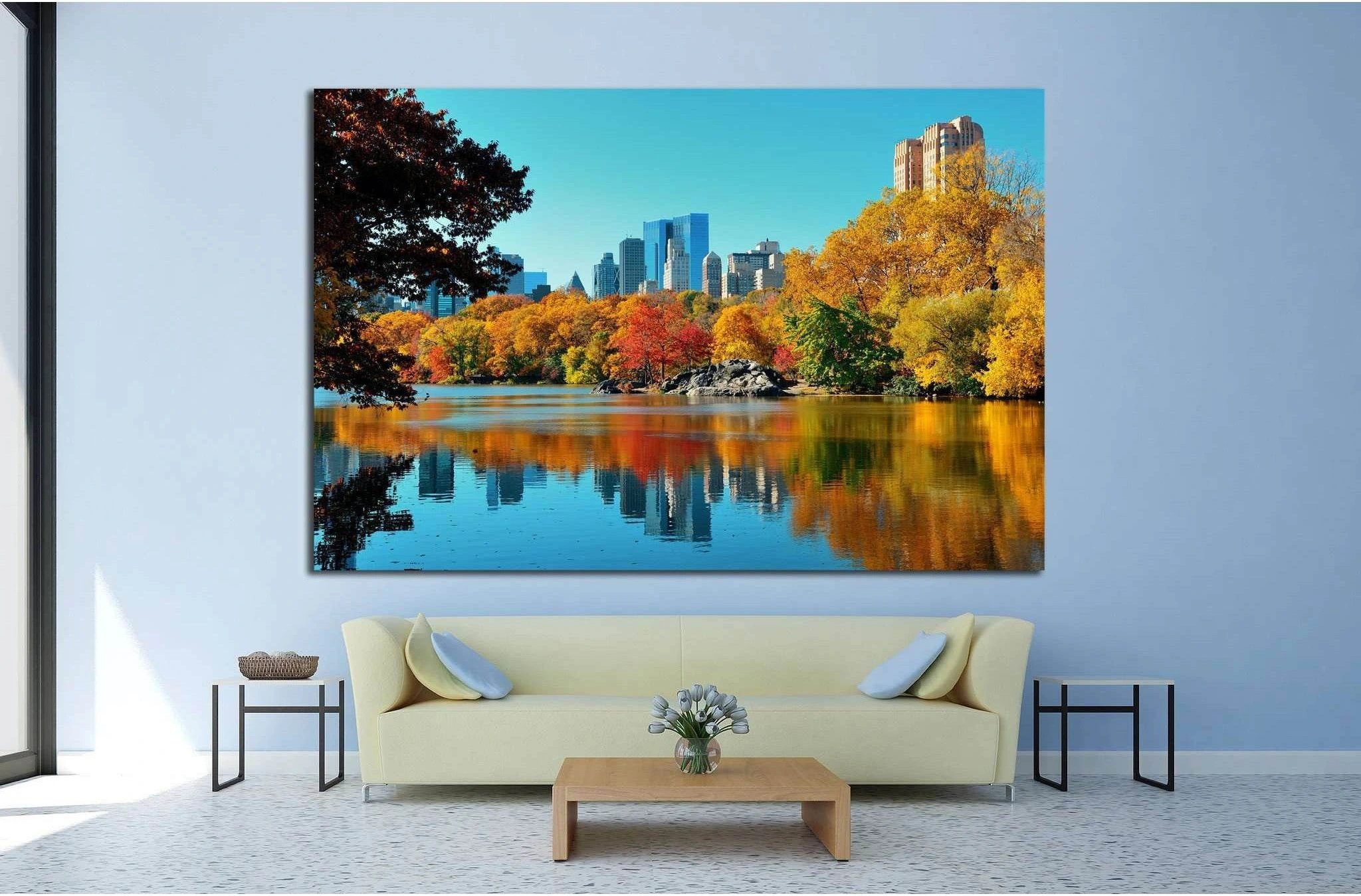 Central Park, New York №871 Ready to Hang Canvas Print - Zellart Canvas Prints 0_NY_ART, ALL_Products, s-871